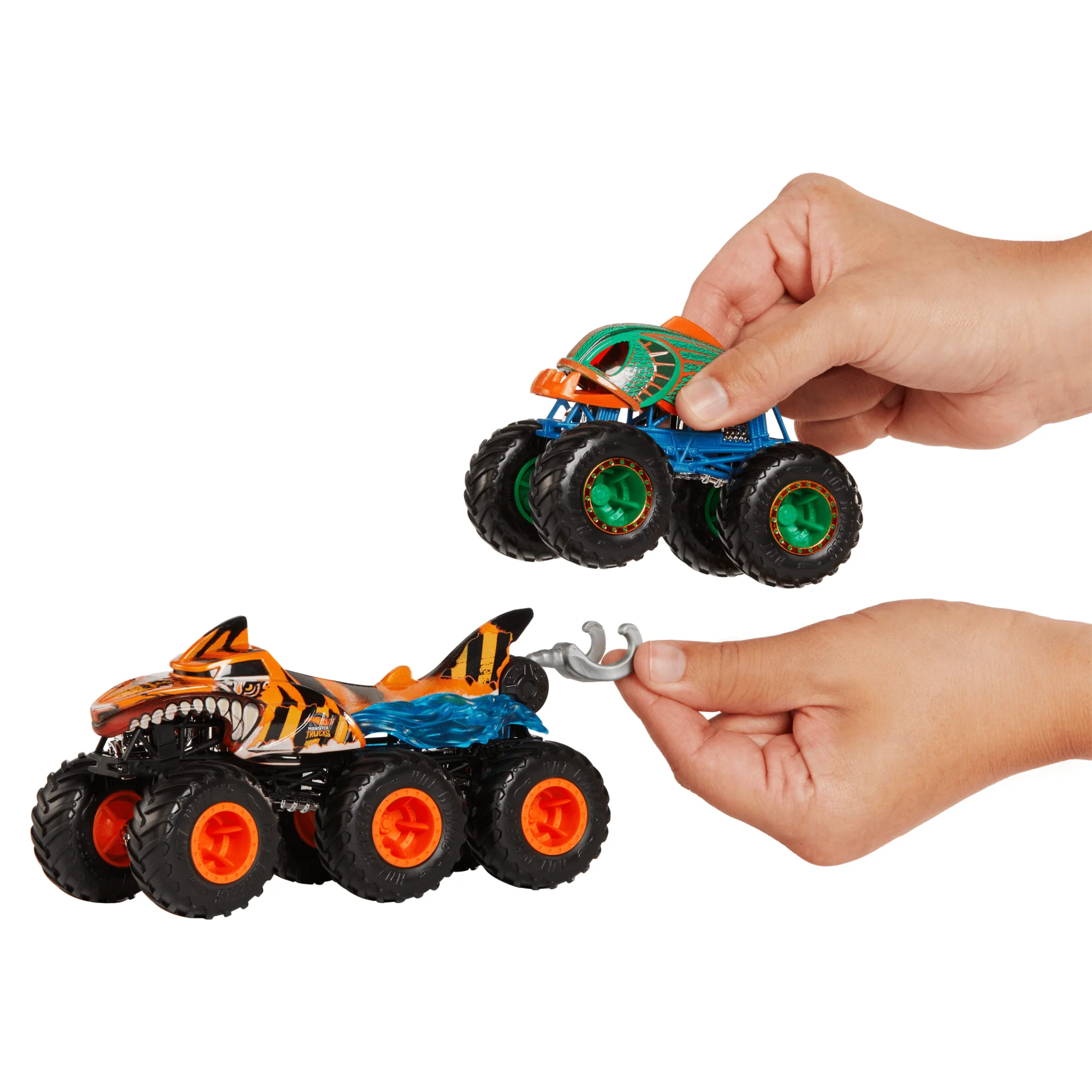 Hot Wheels Monster Trucks Veículo de Brinquedo Caminhões Reboque Surpresa Escala 1:64 - Image 4