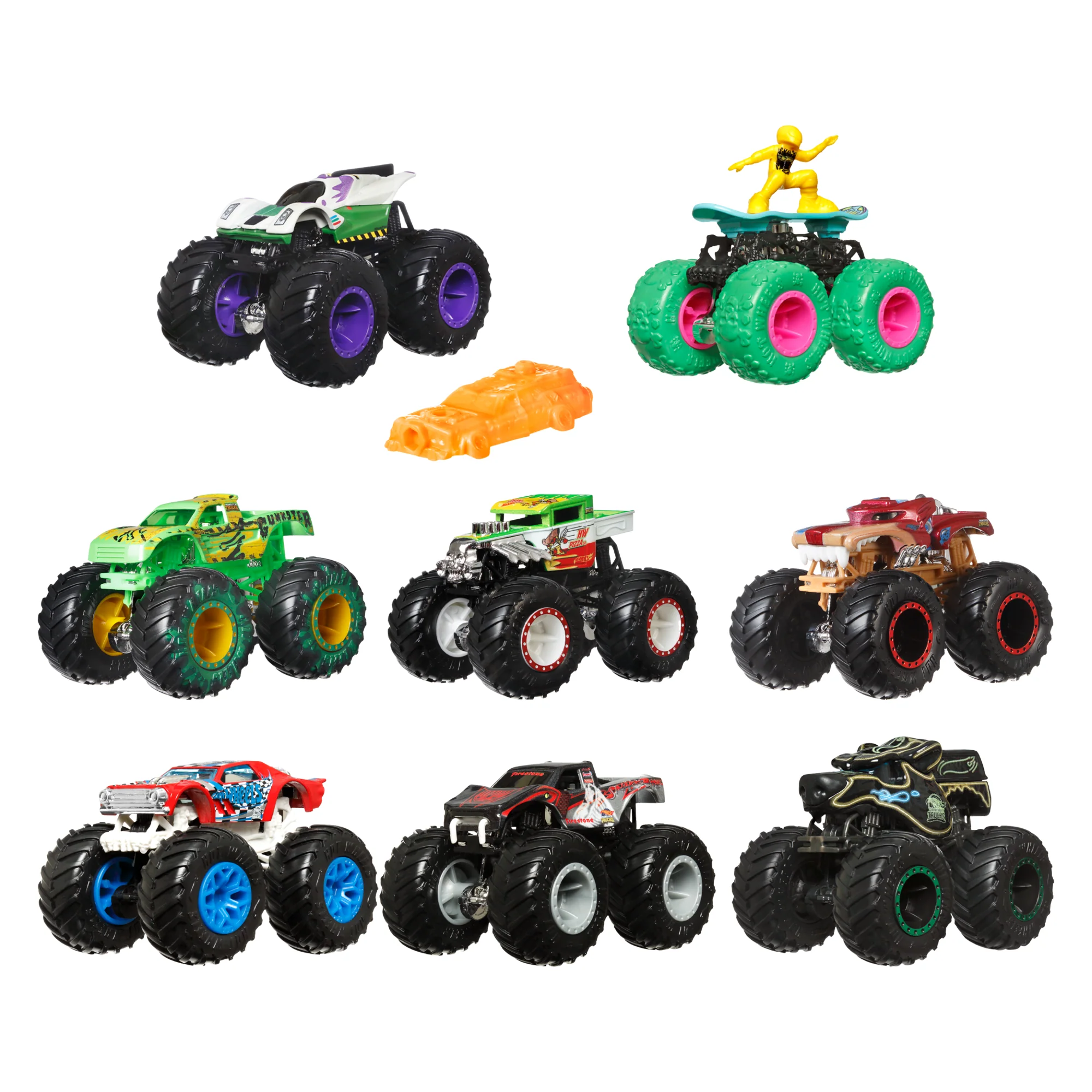 Hot Wheels Monster Trucks Veículo de Brinquedo Carro Surpresa Escala 1:64 - Image 4
