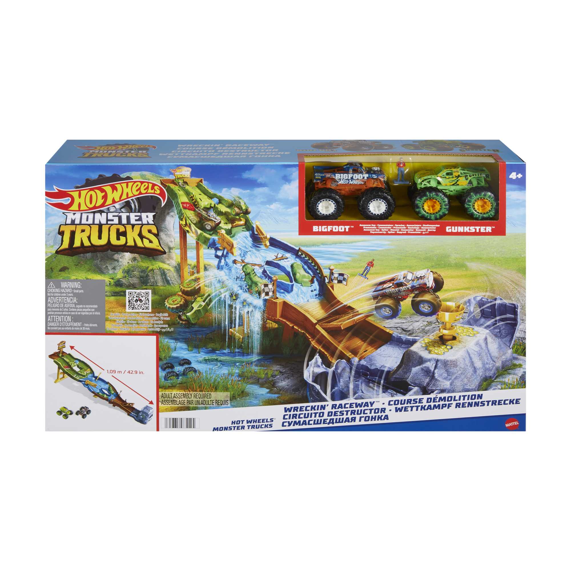 Hot Wheels Monster Trucks Playset With 2 1:64 Scale Toy Trucks - Image 6