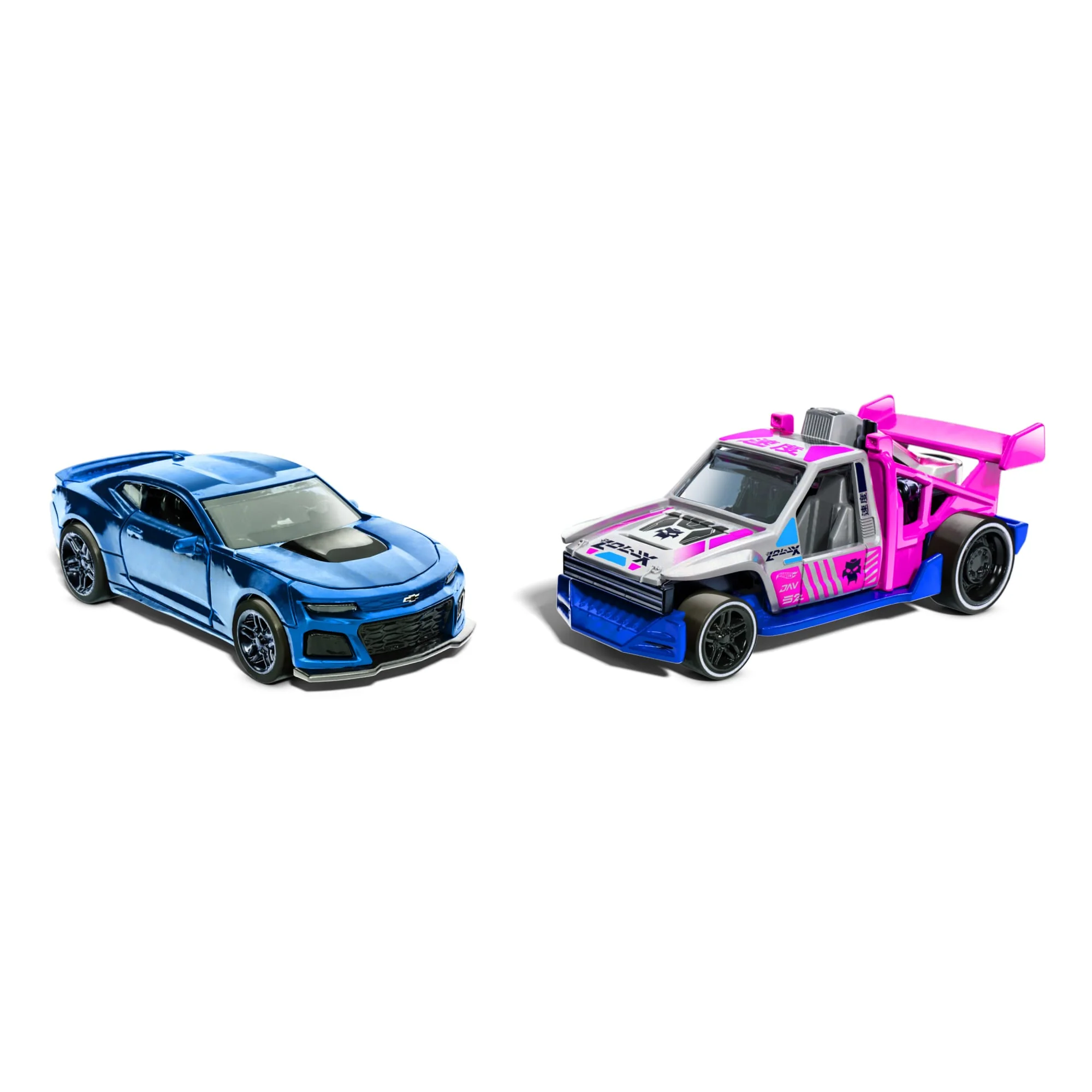 Hot Wheels Pull-Back Speeders 2 Toy Cars in 1:43 Scale, Pull Cars Backward & Release To Race - Image 4