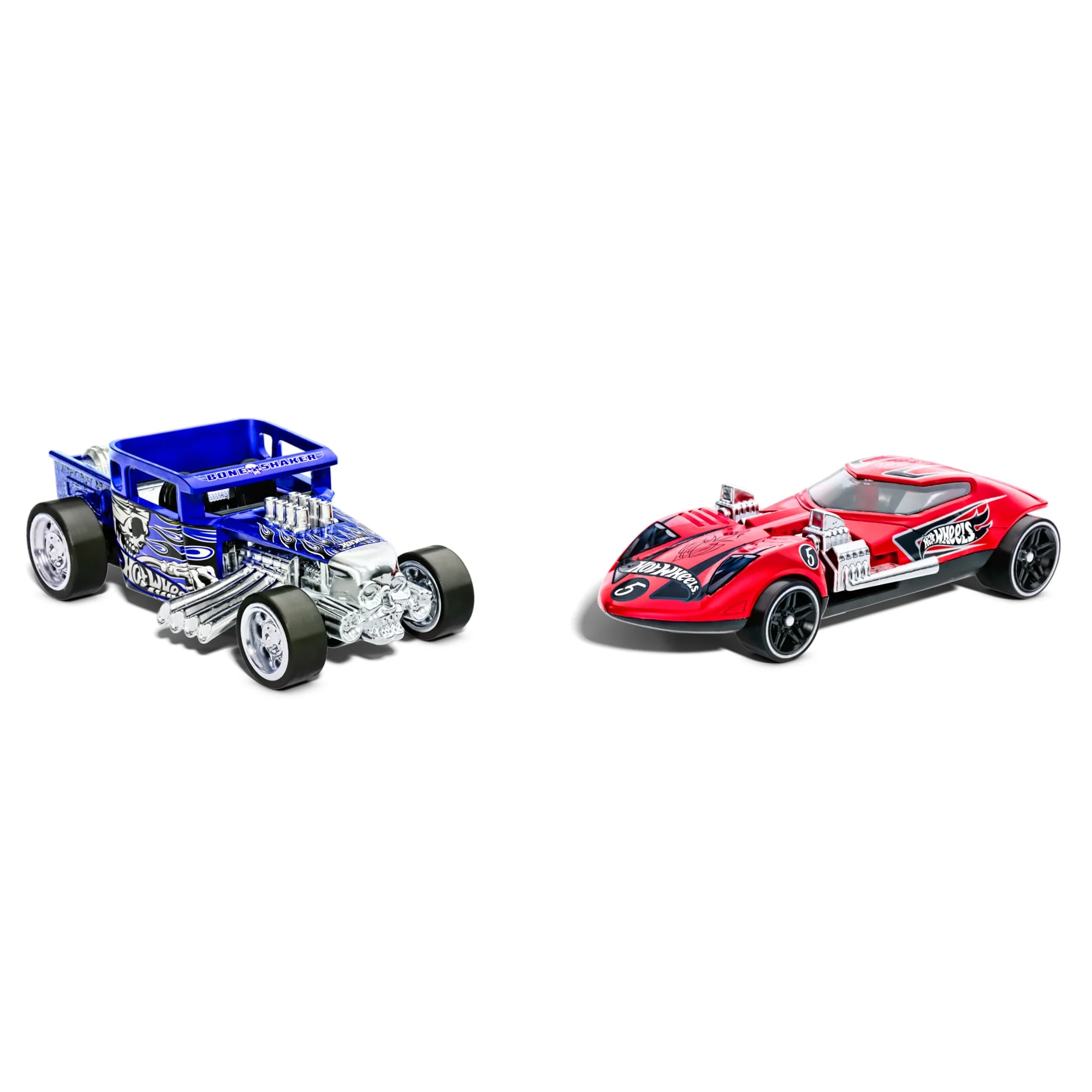 Hot Wheels Pull-Back Speeders 2 Toy Cars in 1:43 Scale, Pull Cars Backward & Release To Race - Image 6