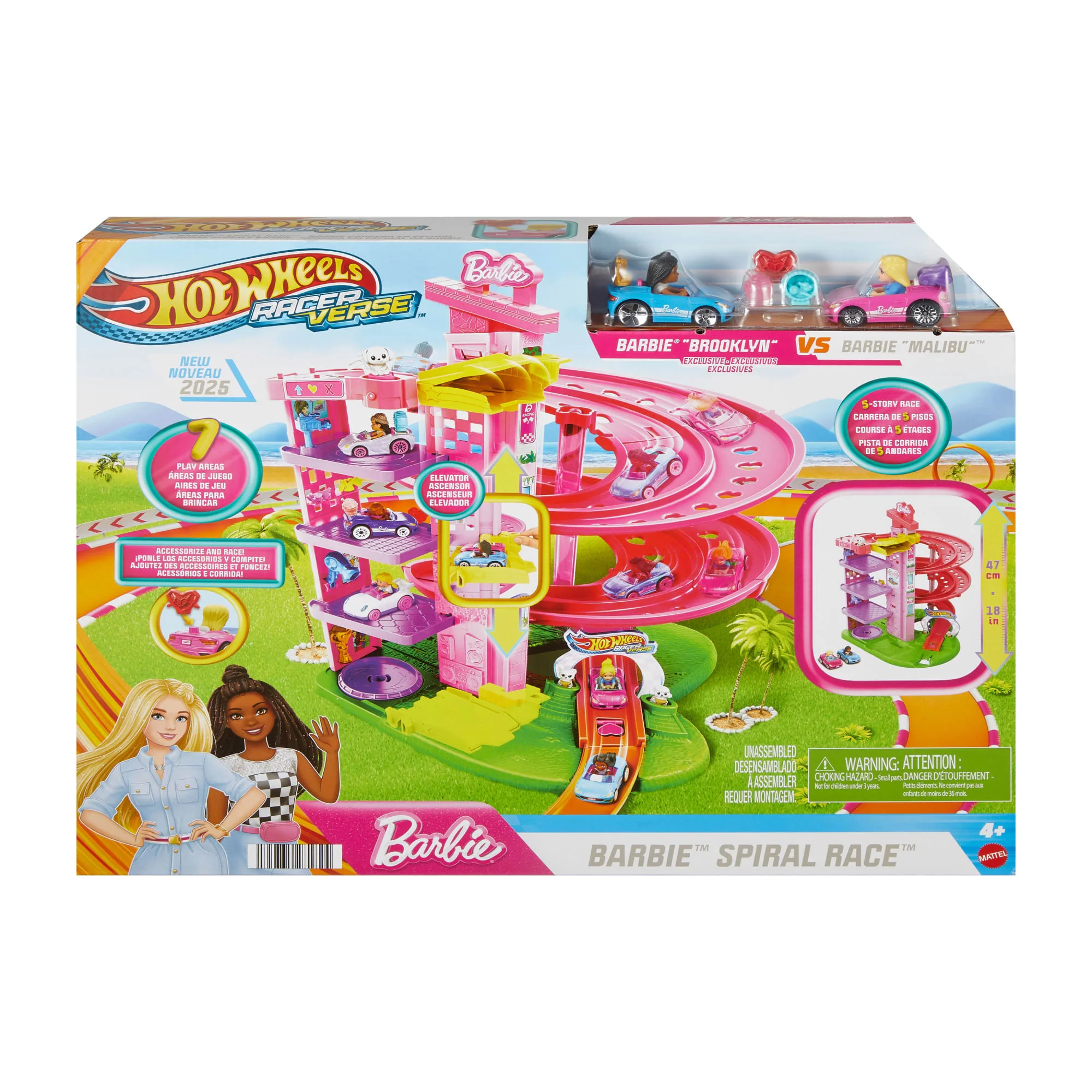 Hot Wheels  Racerverse  Coffret Piste  Course Spirale Barbie - Image 6