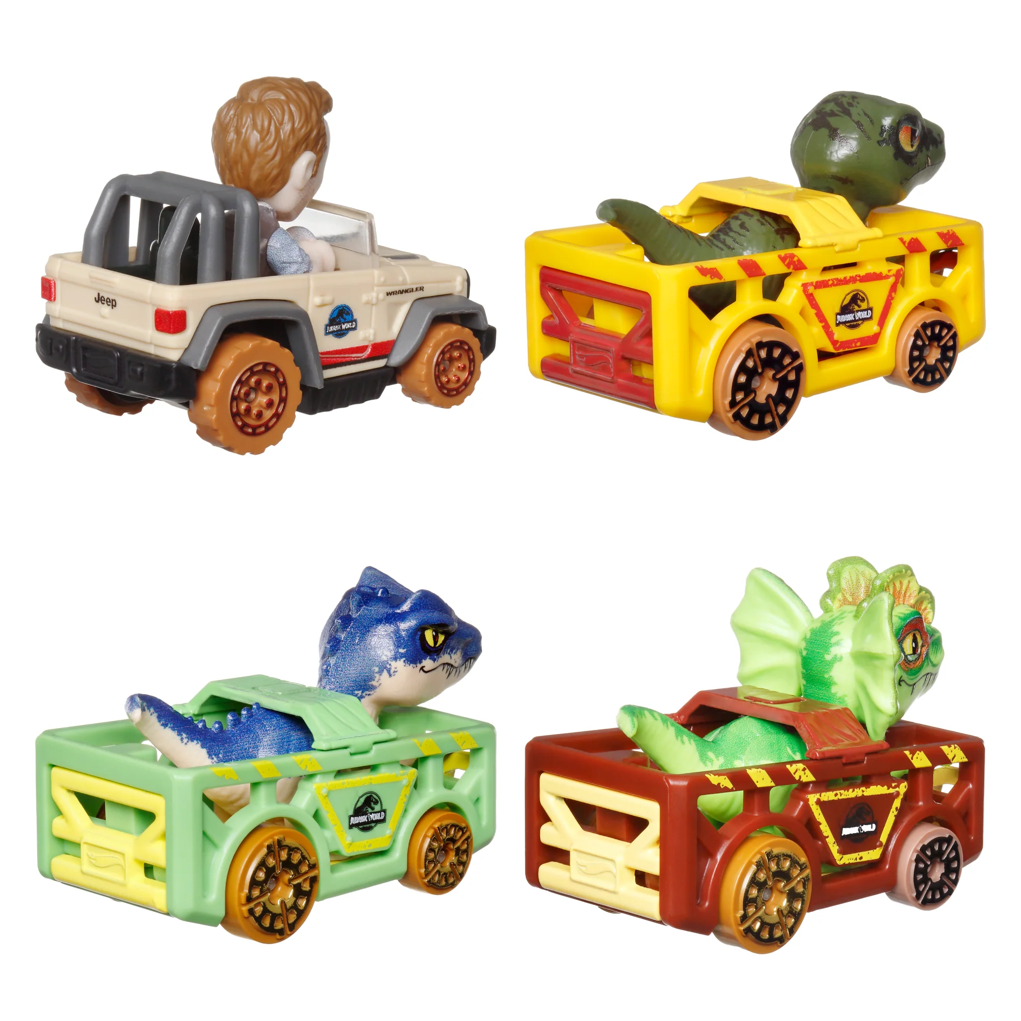 Hot Wheels RacerVerse Vehículo de Juguete Cuatro Autos de Carrera Jurassic World - Image 4