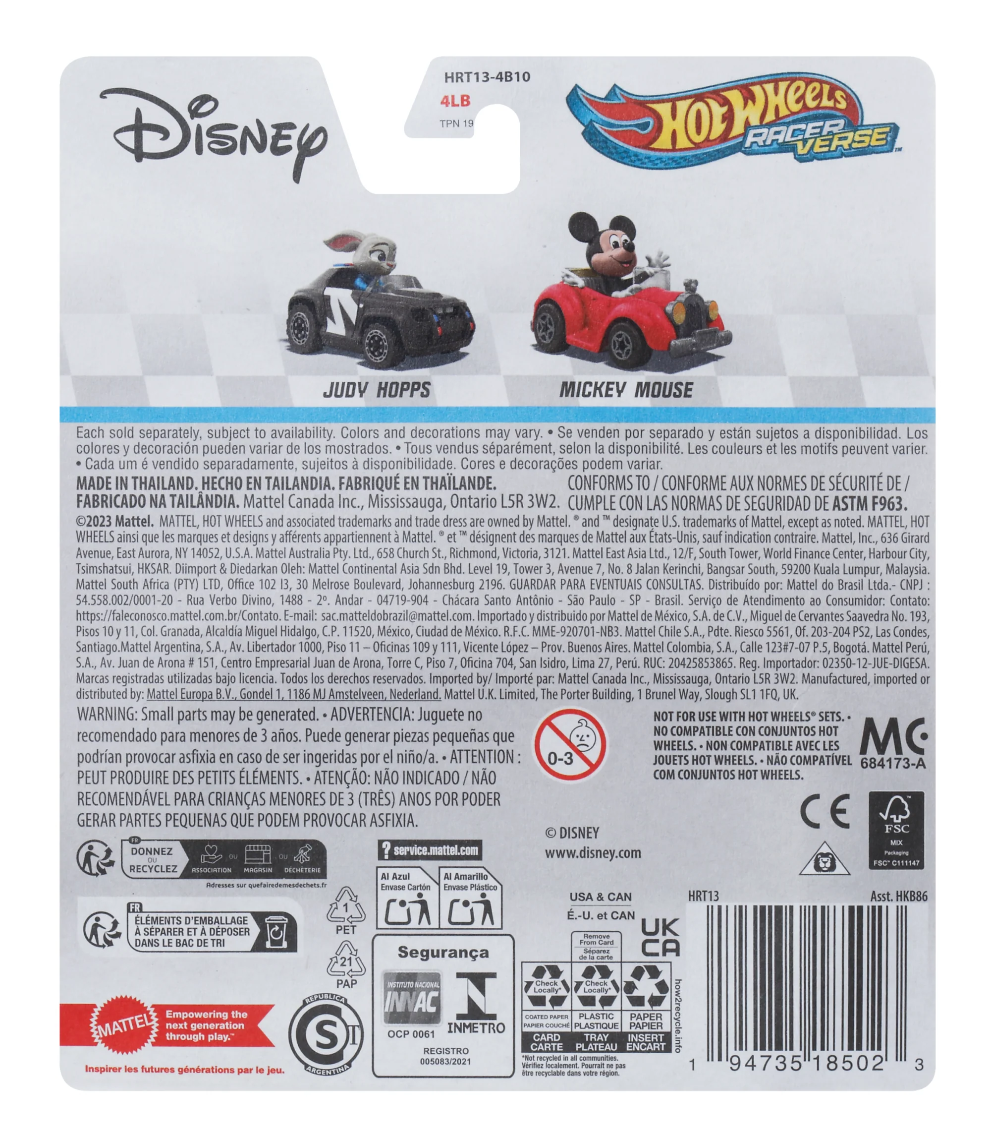 Hot Wheels RacerVerse Vehículo de Juguete Judy Hopps - Image 6