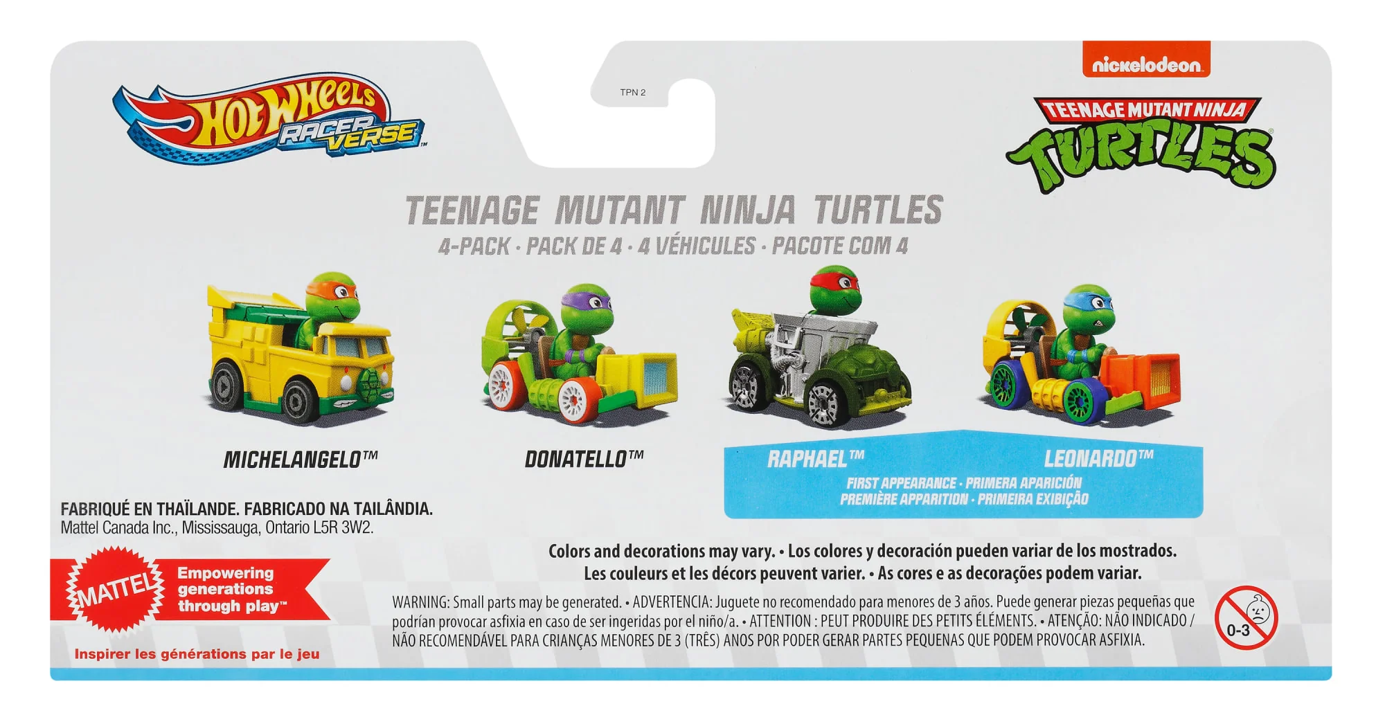 Hot Wheels RacerVerse Vehículo de Juguete Tortugas Ninja Paquete con 4 Personajes - Image 3