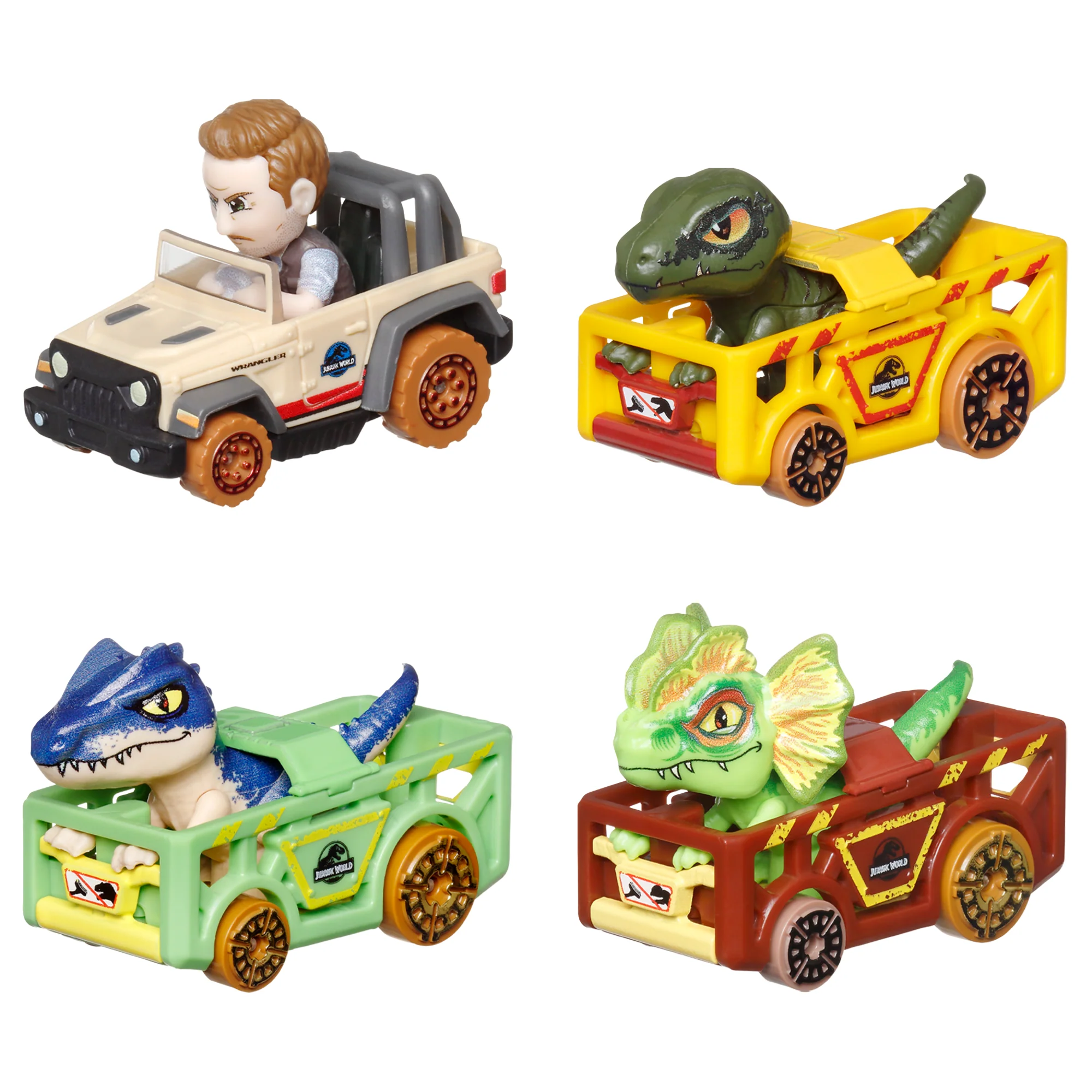 Hot Wheels RacerVerse Veículo de Brinquedo Quatro Carros de Corrida Jurassic World - Image 4