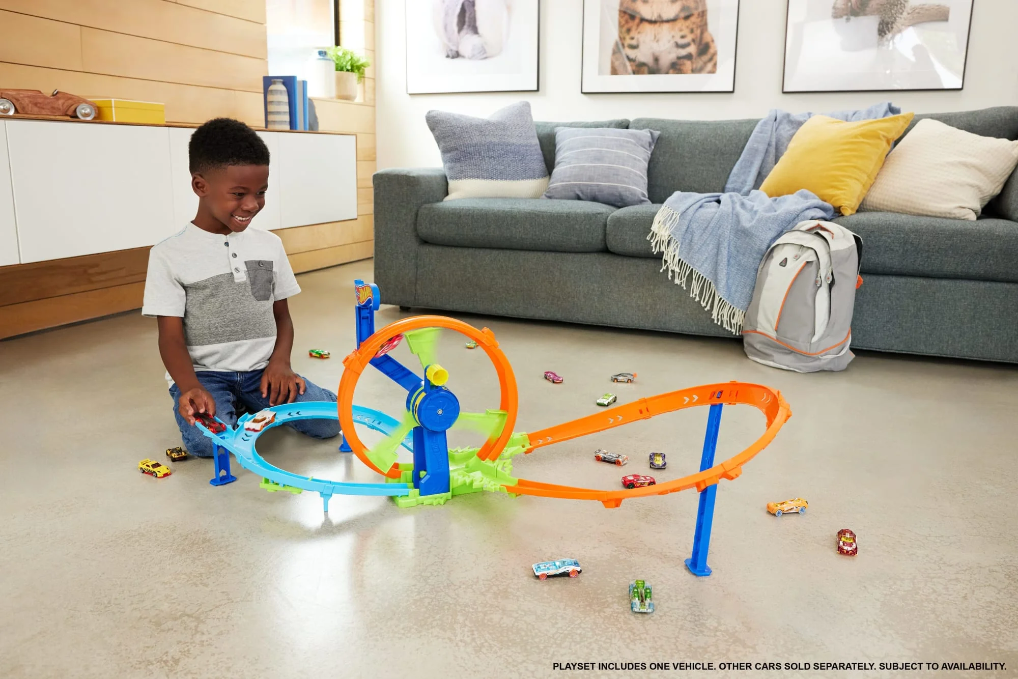 Hot Wheels Rapid Launch & Loop Playset With 1:64 Scale Die-Cast Toy Car, Crash & Track Set - Image 2