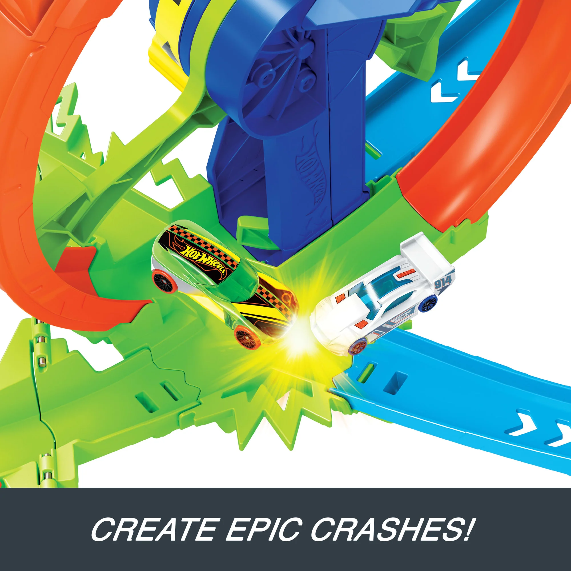 Hot Wheels Rapid Launch & Loop Playset With 1:64 Scale Die-Cast Toy Car, Crash & Track Set - Image 4