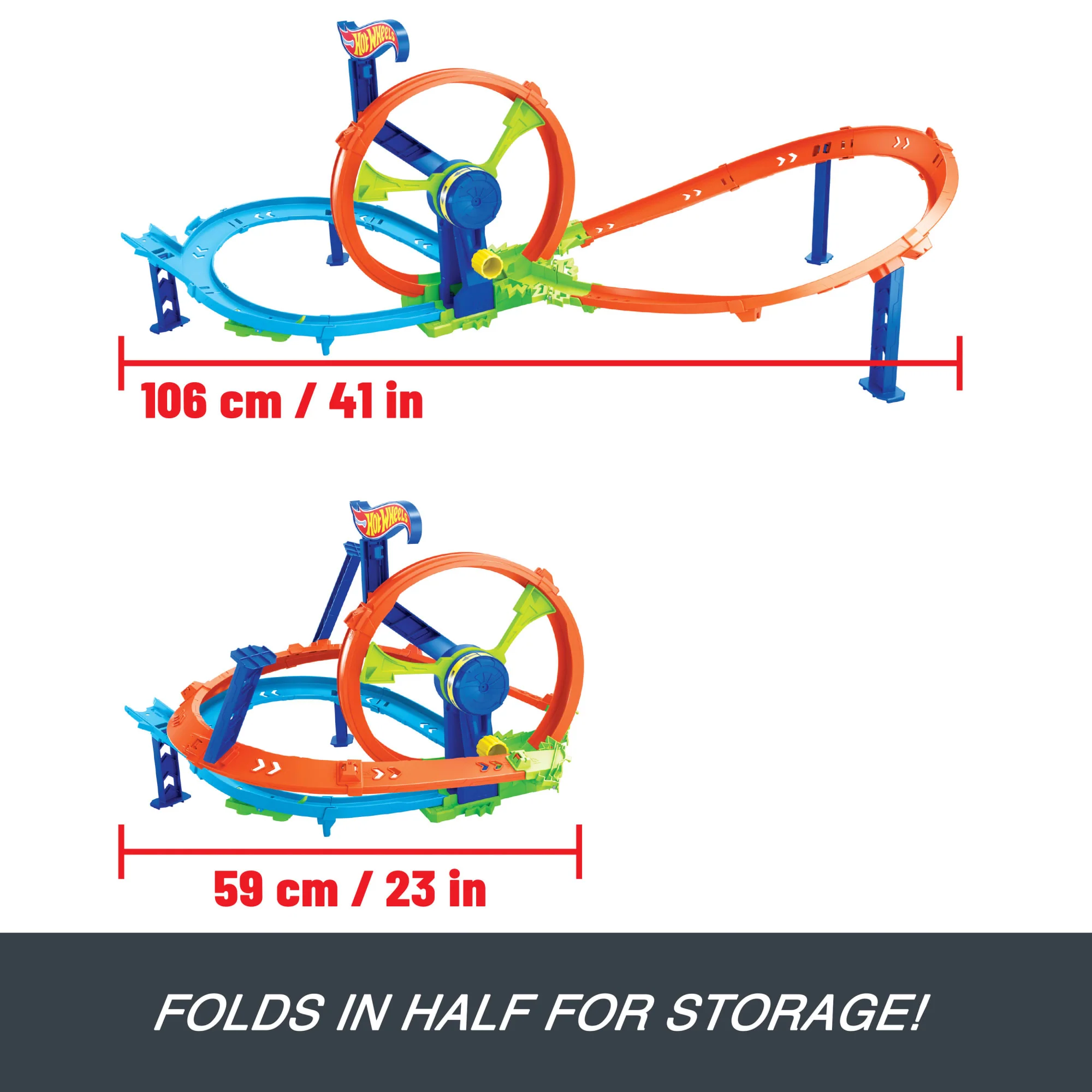 Hot Wheels Rapid Launch & Loop Playset With 1:64 Scale Die-Cast Toy Car, Crash & Track Set - Image 5