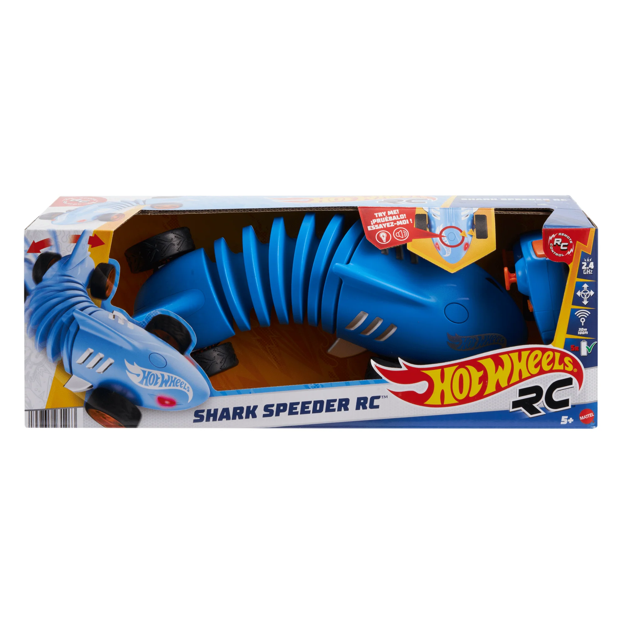Hot Wheels RC 1:15 Scale Shark Speeder, Battery-Powered Remote-Control Vehicle - Image 6
