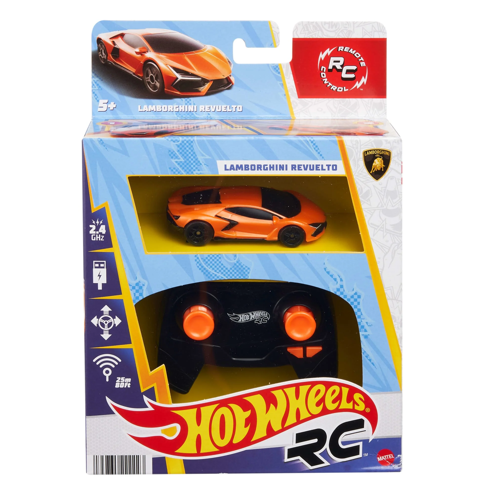 Hot Wheels RC 1:64 Scale Lamborghini Revuelto, Battery-Powered Remote Control & Rechargeable Car - Image 6
