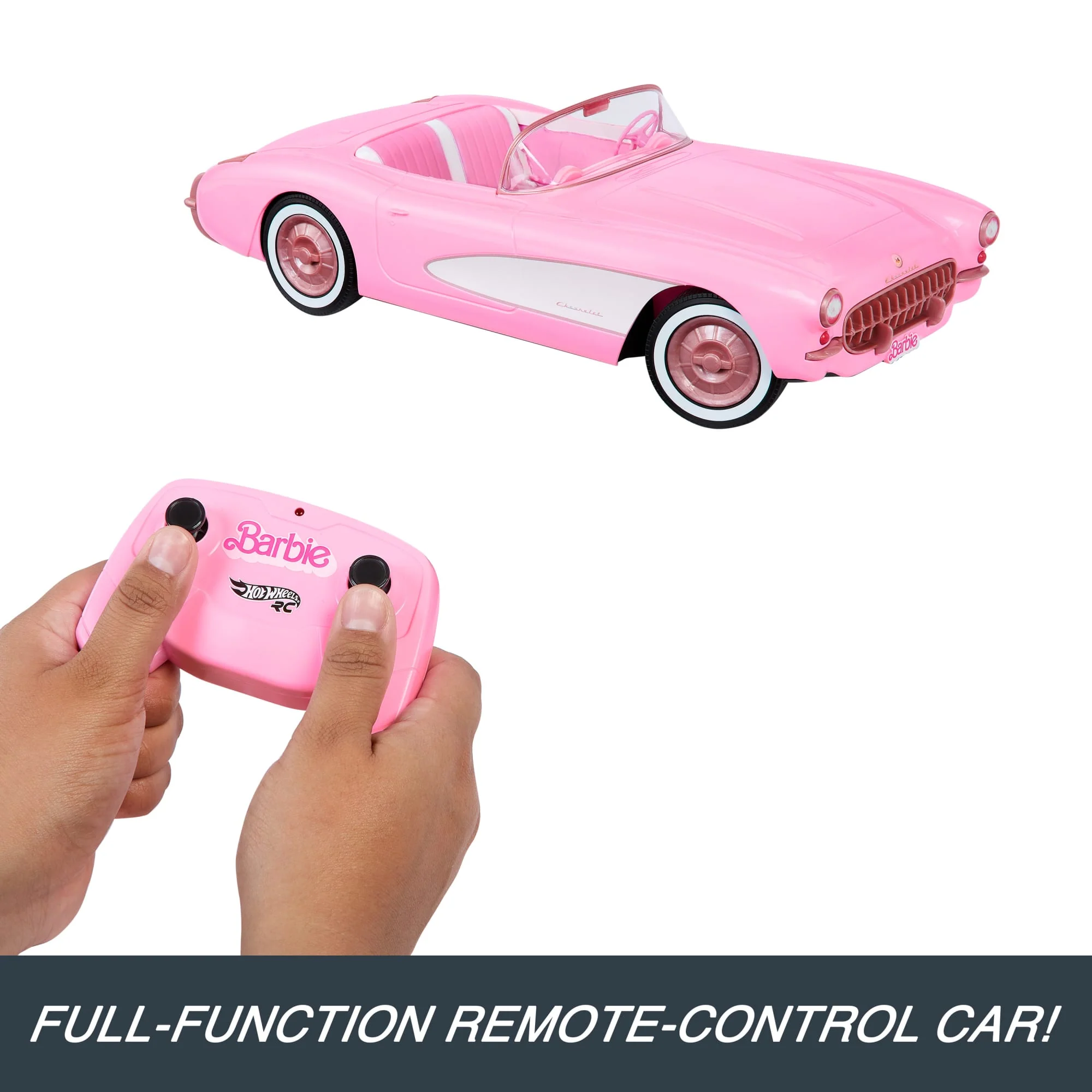 Hot Wheels RC Barbie Corvette, Remote Control Corvette From Barbie The Movie - Image 4