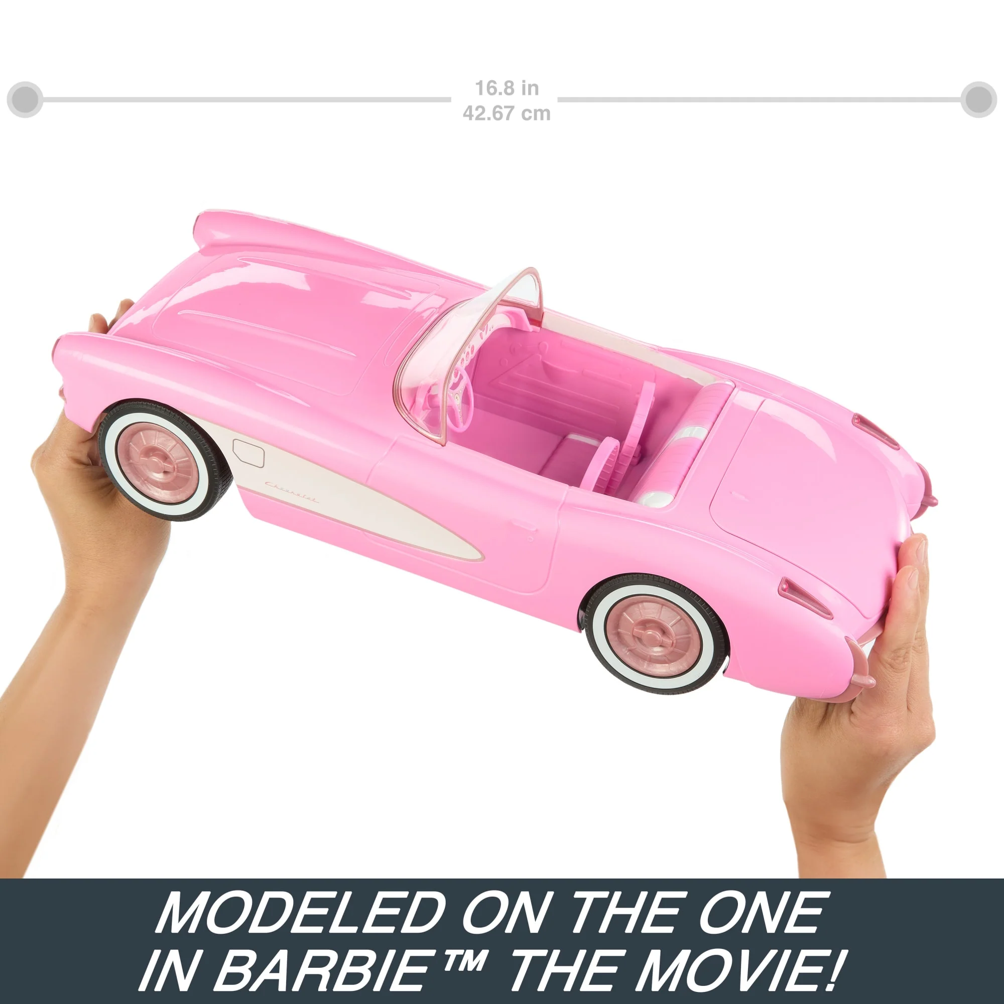 Hot Wheels RC Barbie Corvette, Remote Control Corvette From Barbie The Movie - Image 3