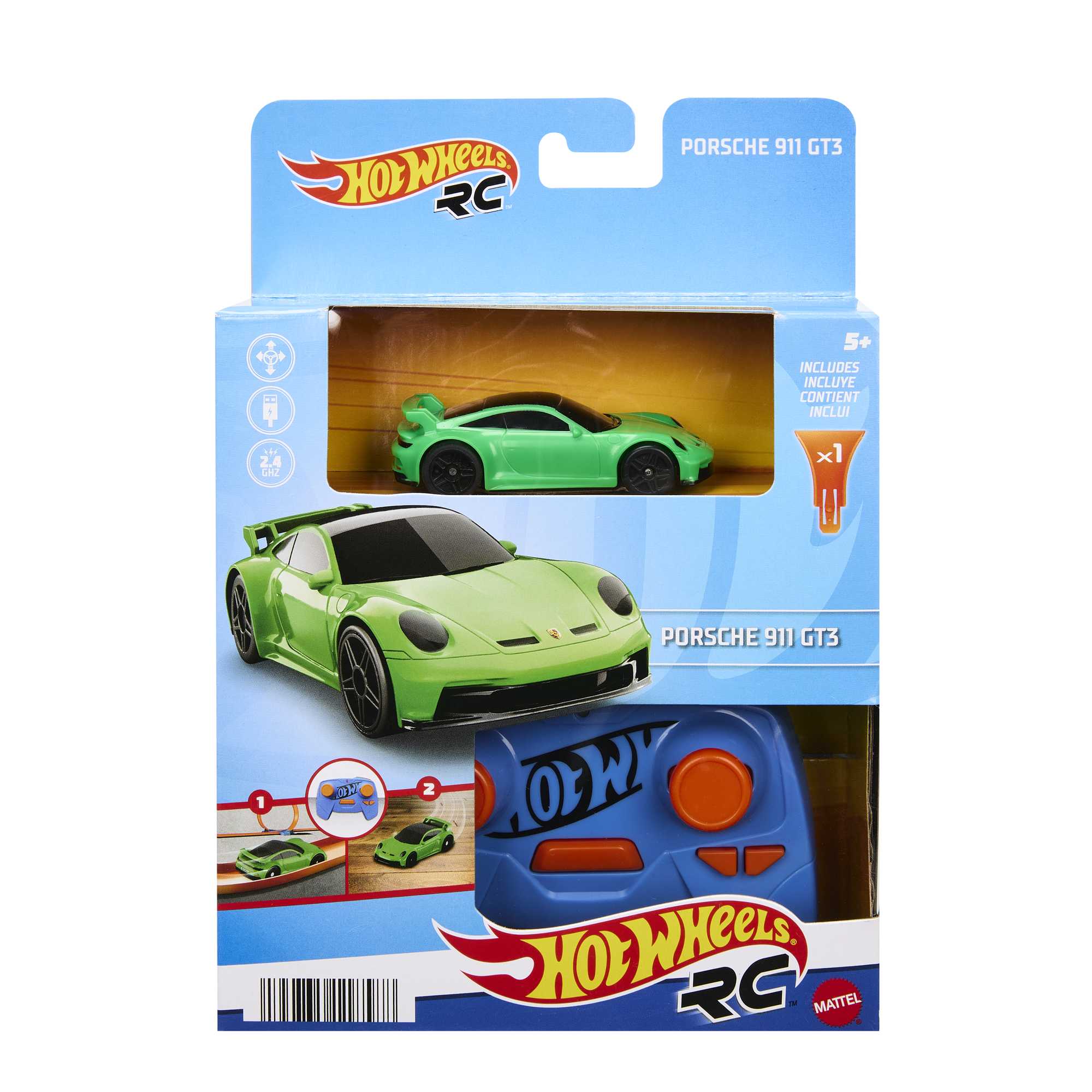 Hot Wheels RC Porsche 911 Téléguidée, Échelle 1:64 - Image 6