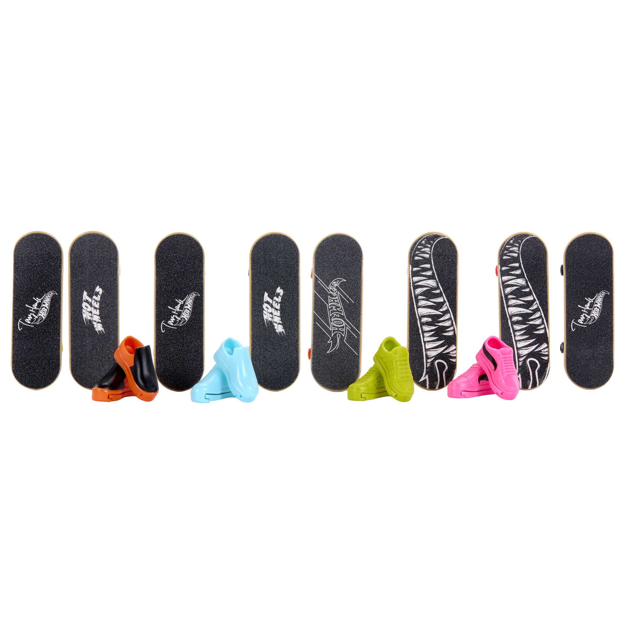 Hot Wheels Skate 8-Pack Bundle Of Tony Hawk-Themed Fingerboards And Shoes - Image 5