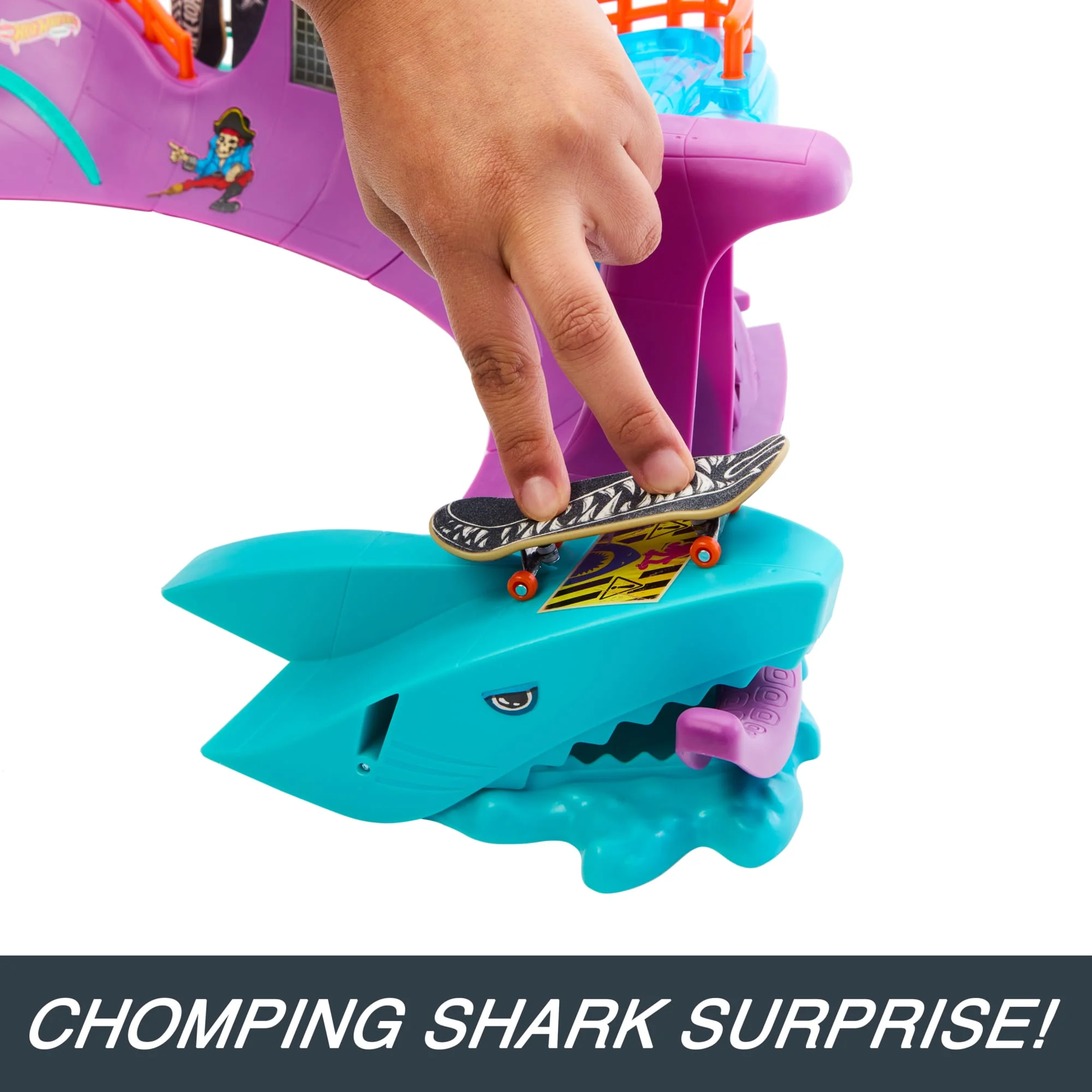 Hot Wheels Skate Octopark Playset, With Exclusive Fingerboard And Skate Shoes - Image 4