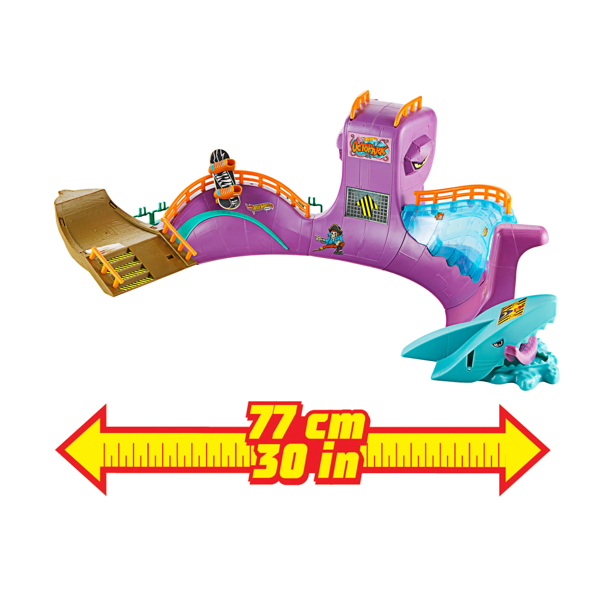 Hot Wheels Skate Octopark Playset, With Exclusive Fingerboard And Skate Shoes - Image 5