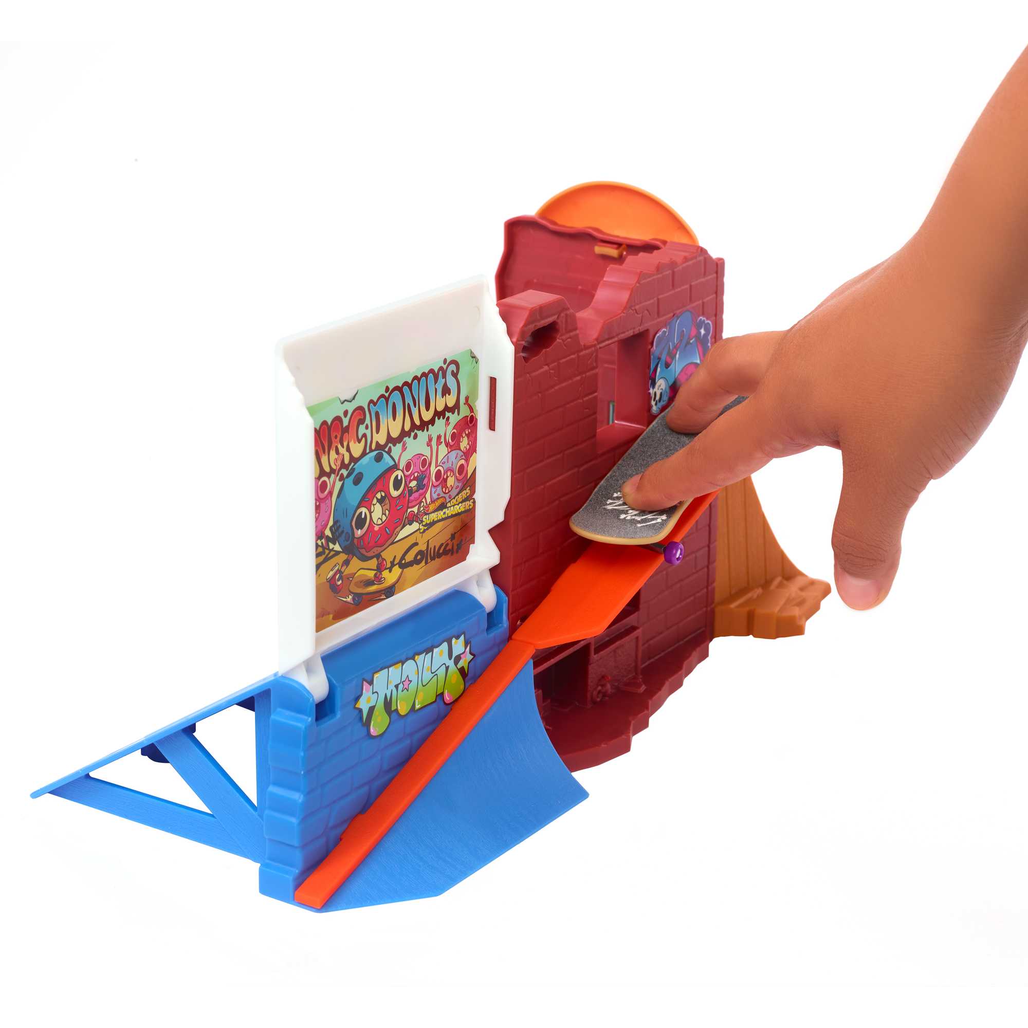 Hot Wheels Skate Pista de Juguete Set Tienda de Dona - Image 4