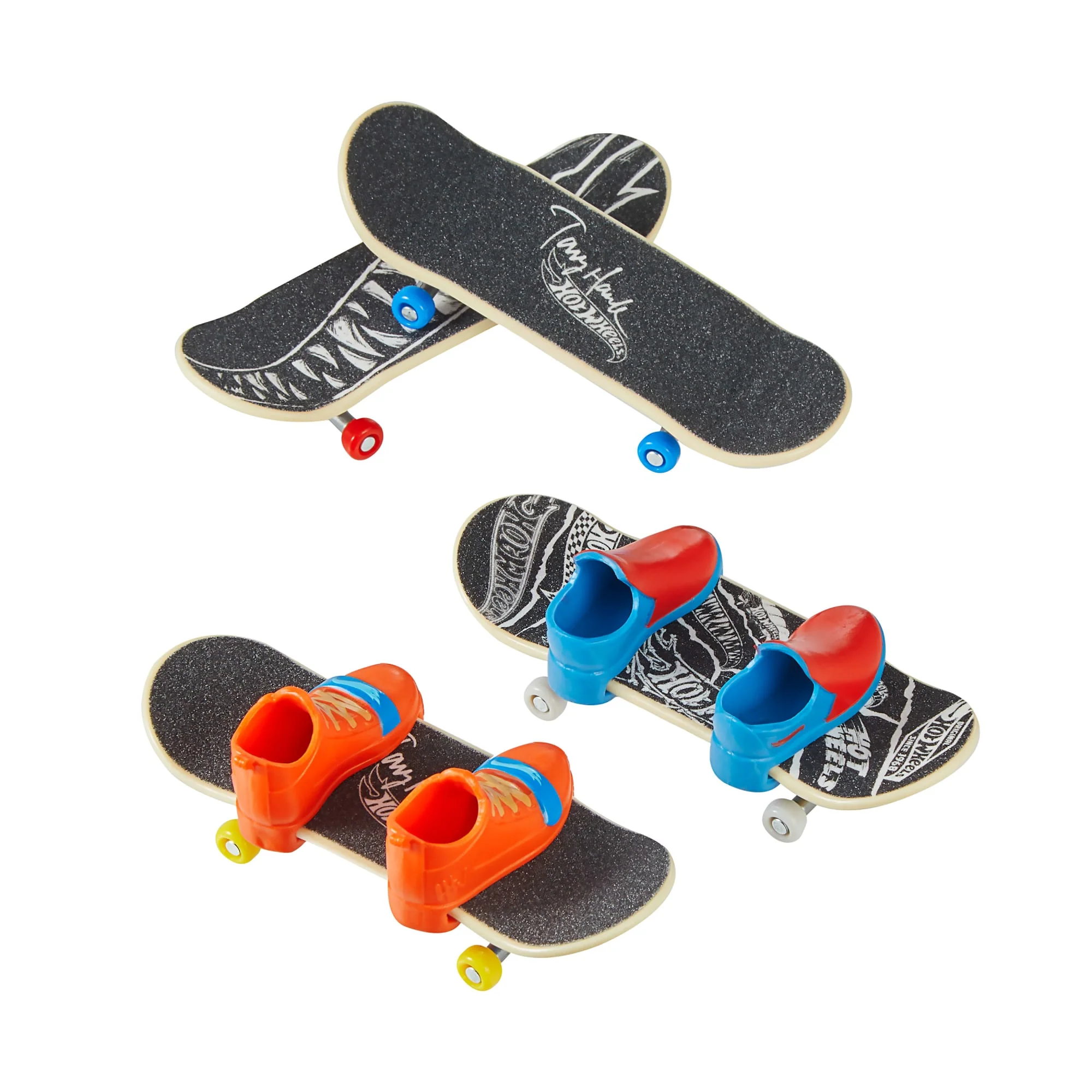 Hot Wheels Skate Vehículo de Juguete Paquete de Patinetas con Tenis Tony Hawk Pájaros - Image 3