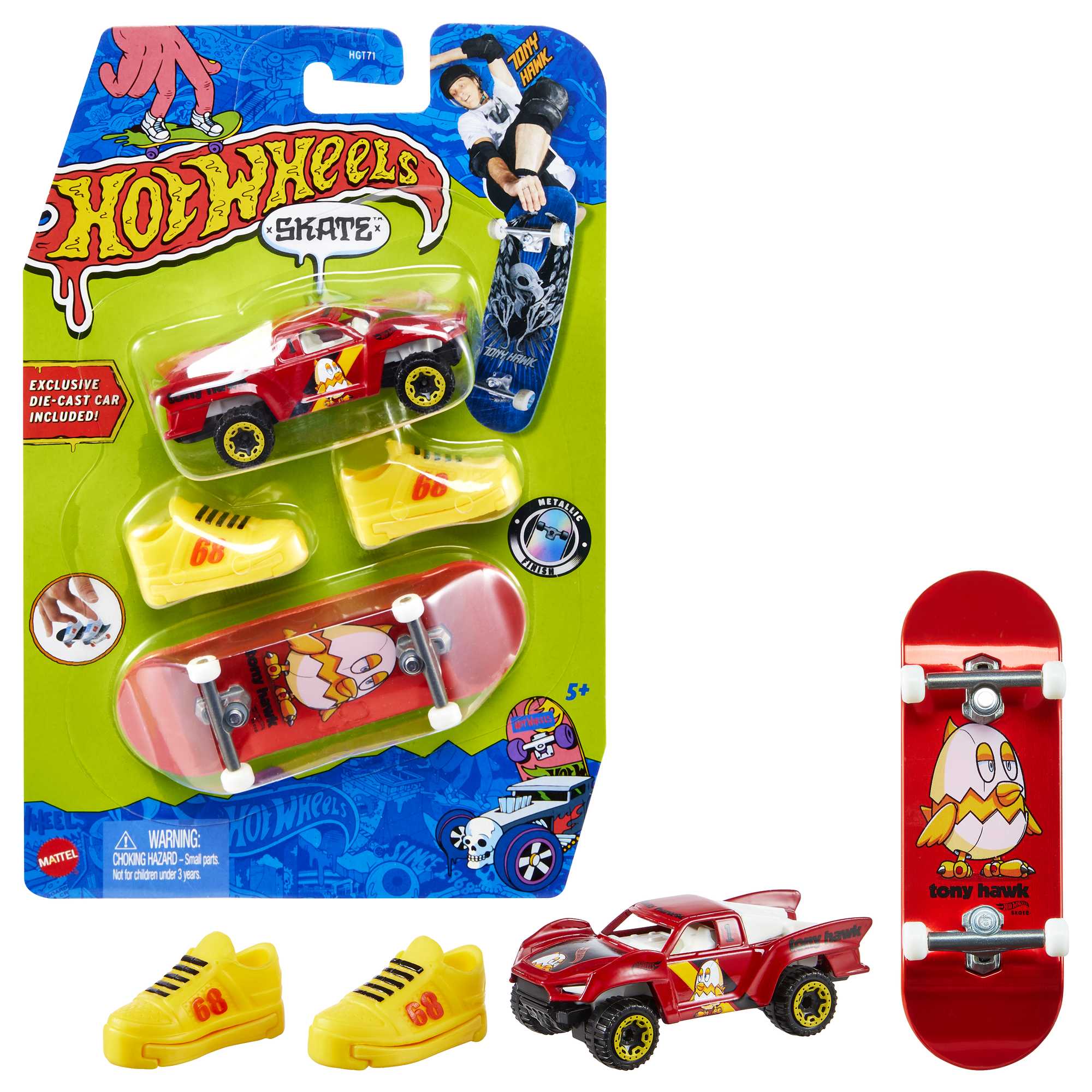 Hot Wheels Skate VehĂculo de Juguete Patineta de ColecciĂłn BIRD IS THE WORLD™ + HW BAJA TRUCK™ Con Diecast