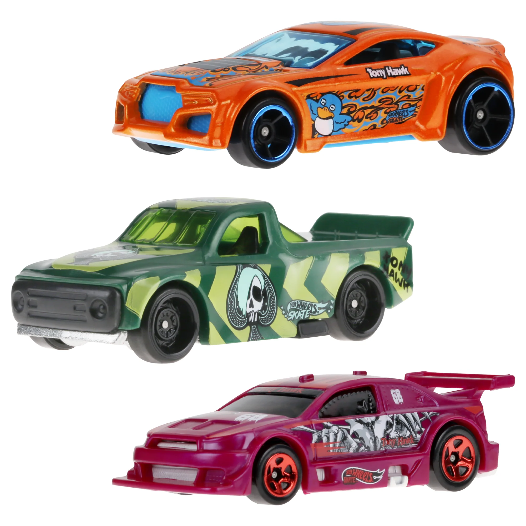 Hot Wheels Skate Vehículo de Juguete Patineta de Colección Pájaro Azul y Naranja con Diecast - Image 5