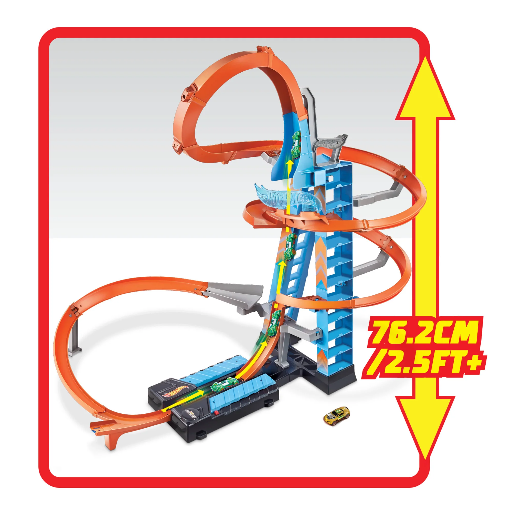 Hot Wheels Sky Crash Tower, Track Set - Image 5