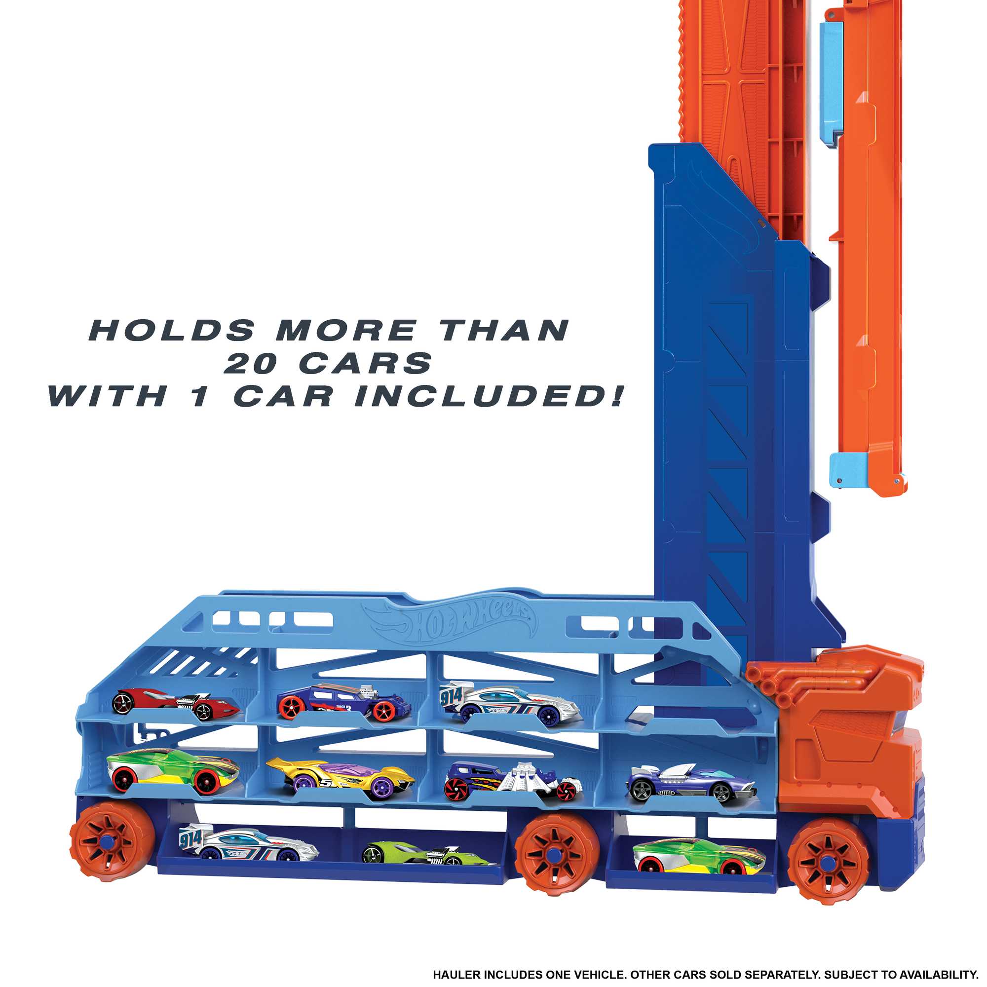 Hot Wheels City Speed Drop Transport Hauler, includes 1 Car - Image 3