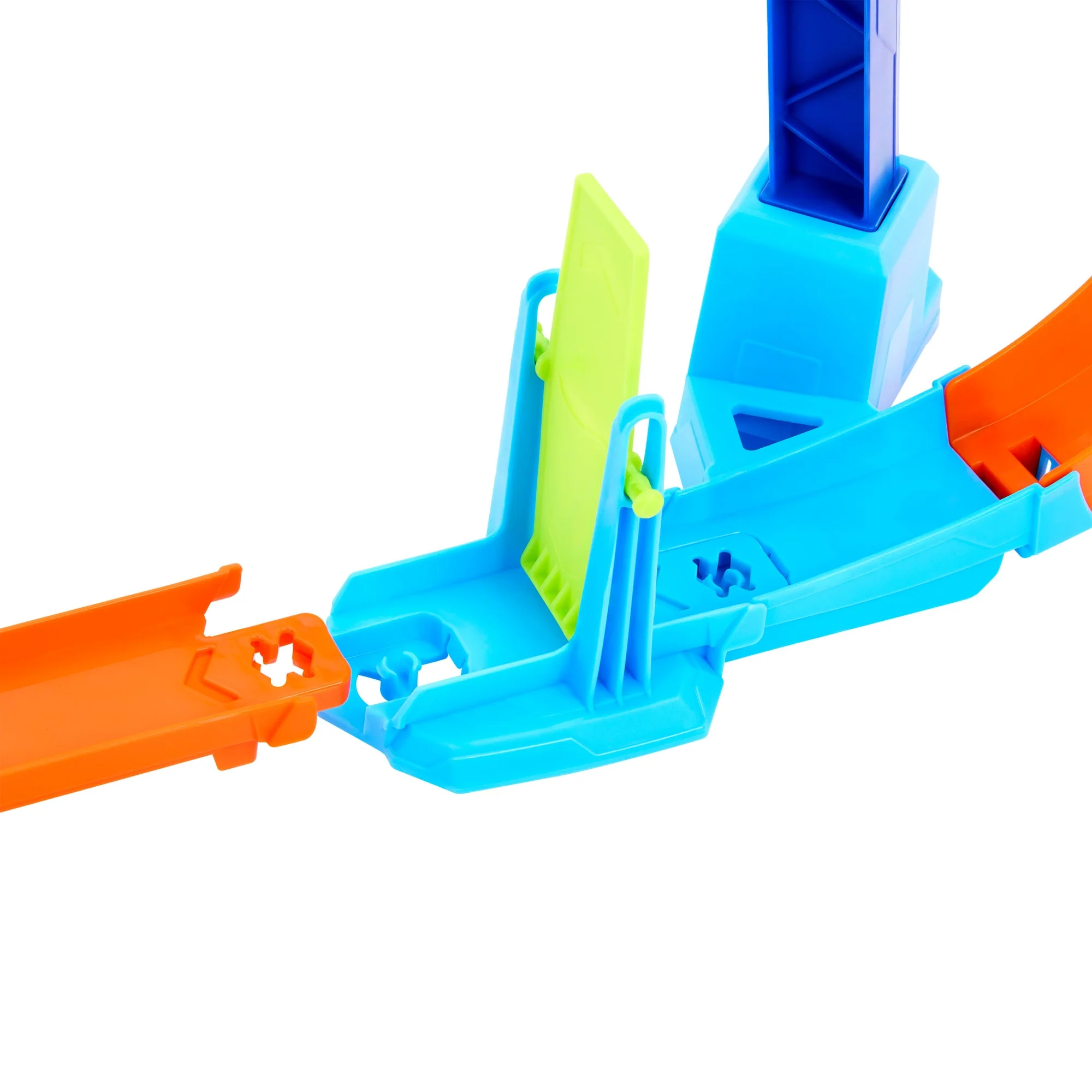 Hot Wheels Stunt Tracks Corkscrew Jump Champion Track Set & 1:64 Scale Toy Car, Speed Snap Track - Image 5