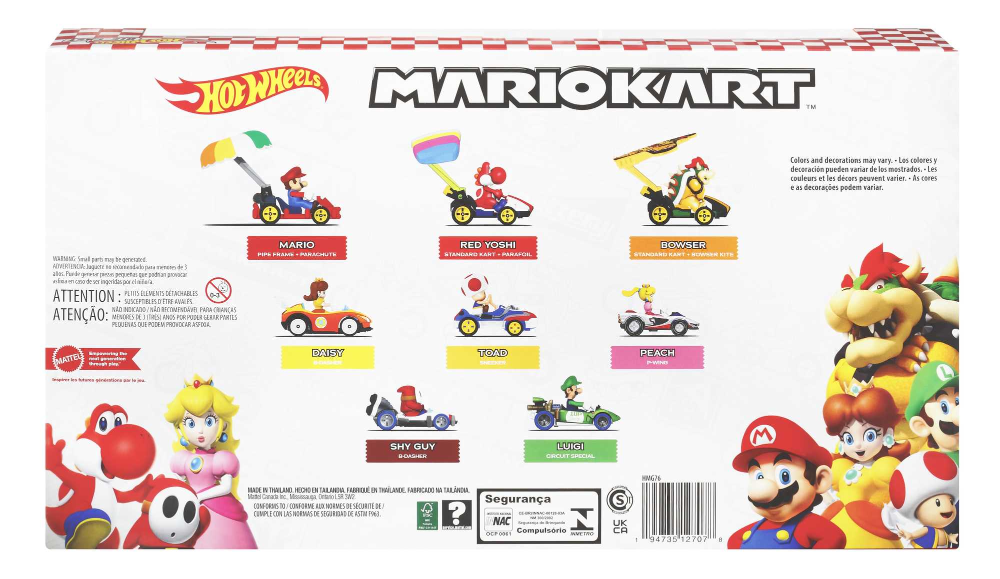Hot Wheels® Super Mario Véhicules Personnages Coffret de 8 - Image 6