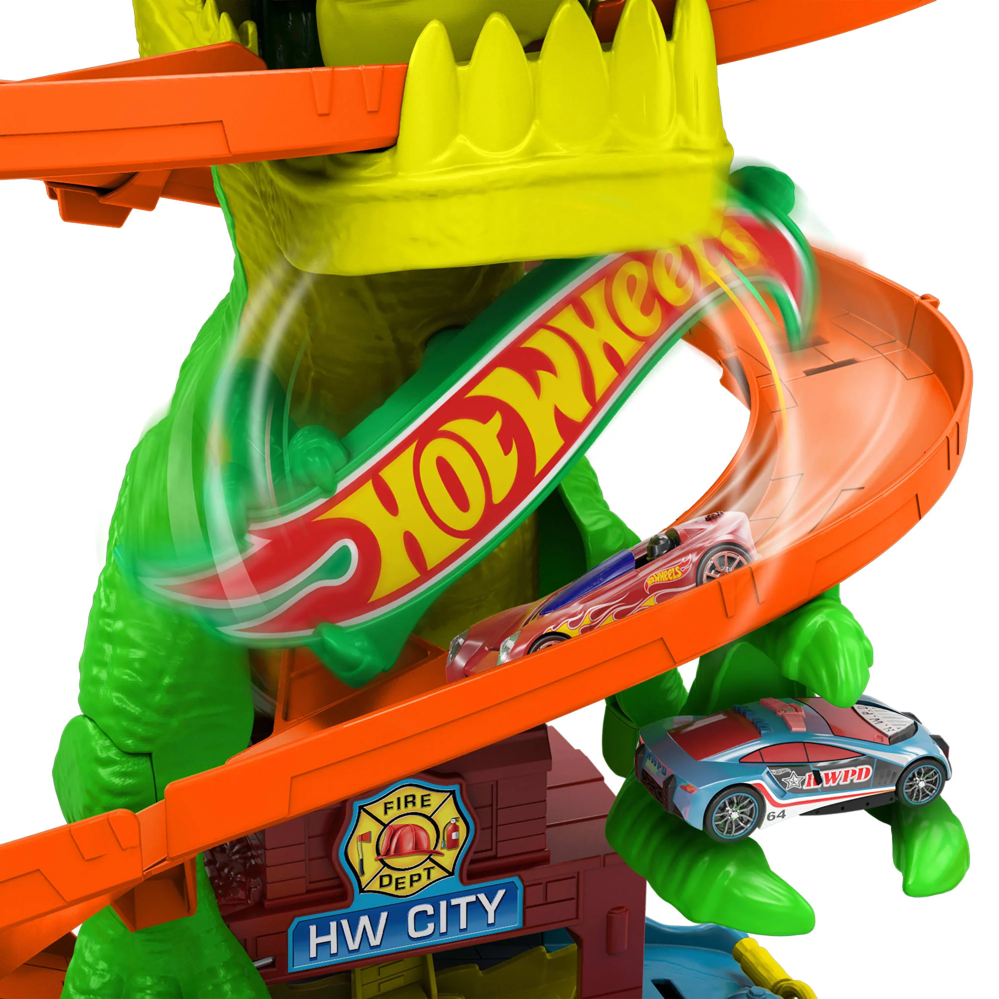 Hot Wheels  Ville  Échelle1:64  Coffret  T-Rex Bataille de Feu - Image 5