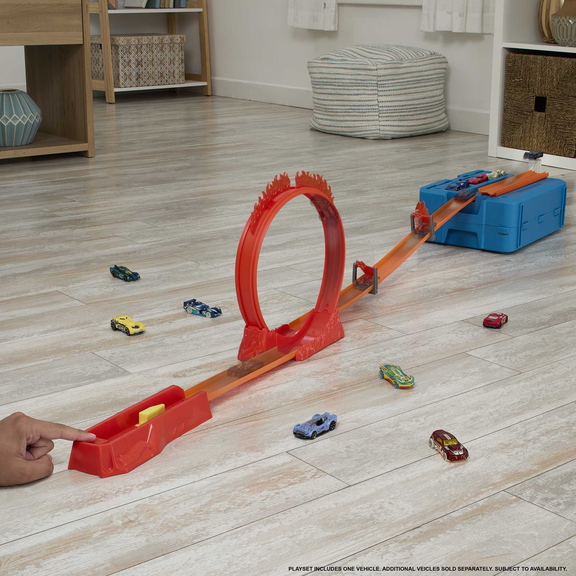 Hot Wheels Track Builder Coffret Piste Cascade Flamme, 1 Véhicule - Image 2