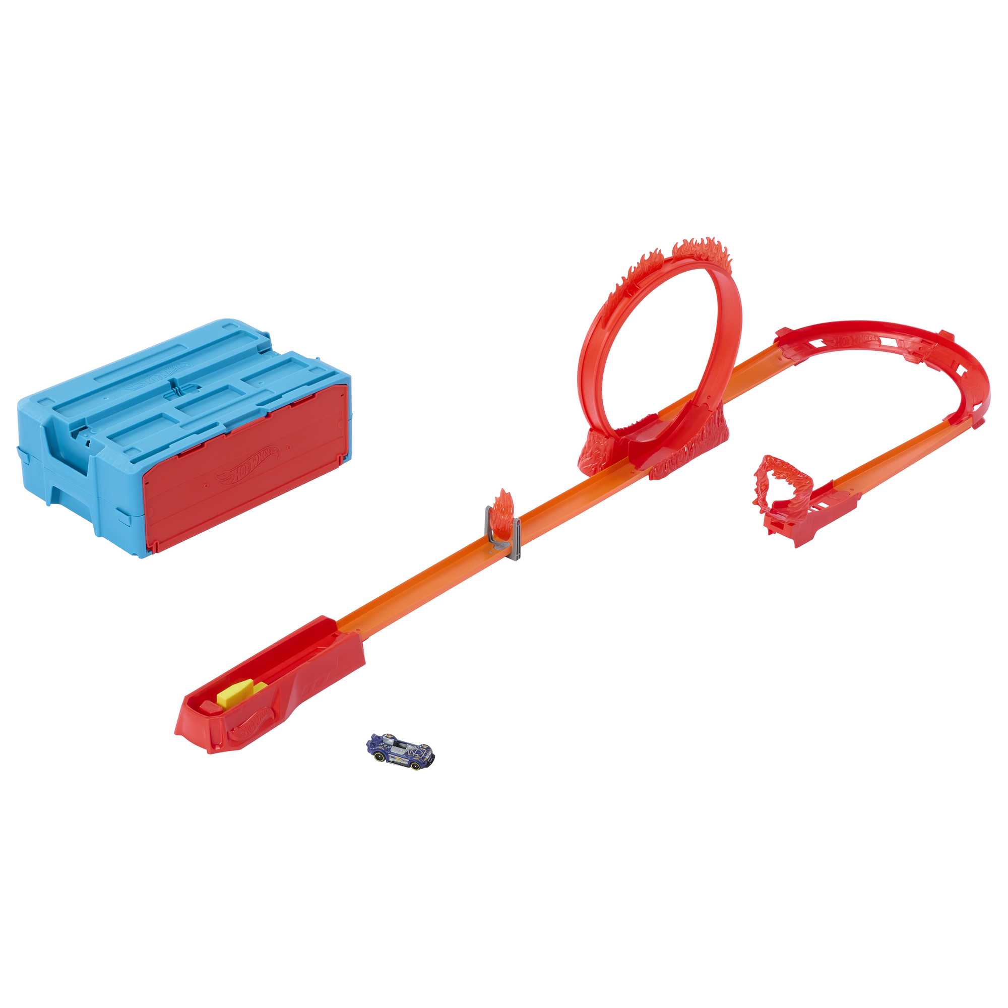 Hot Wheels Track Builder Coffret Piste Cascade Flamme, 1 Véhicule - Image 6