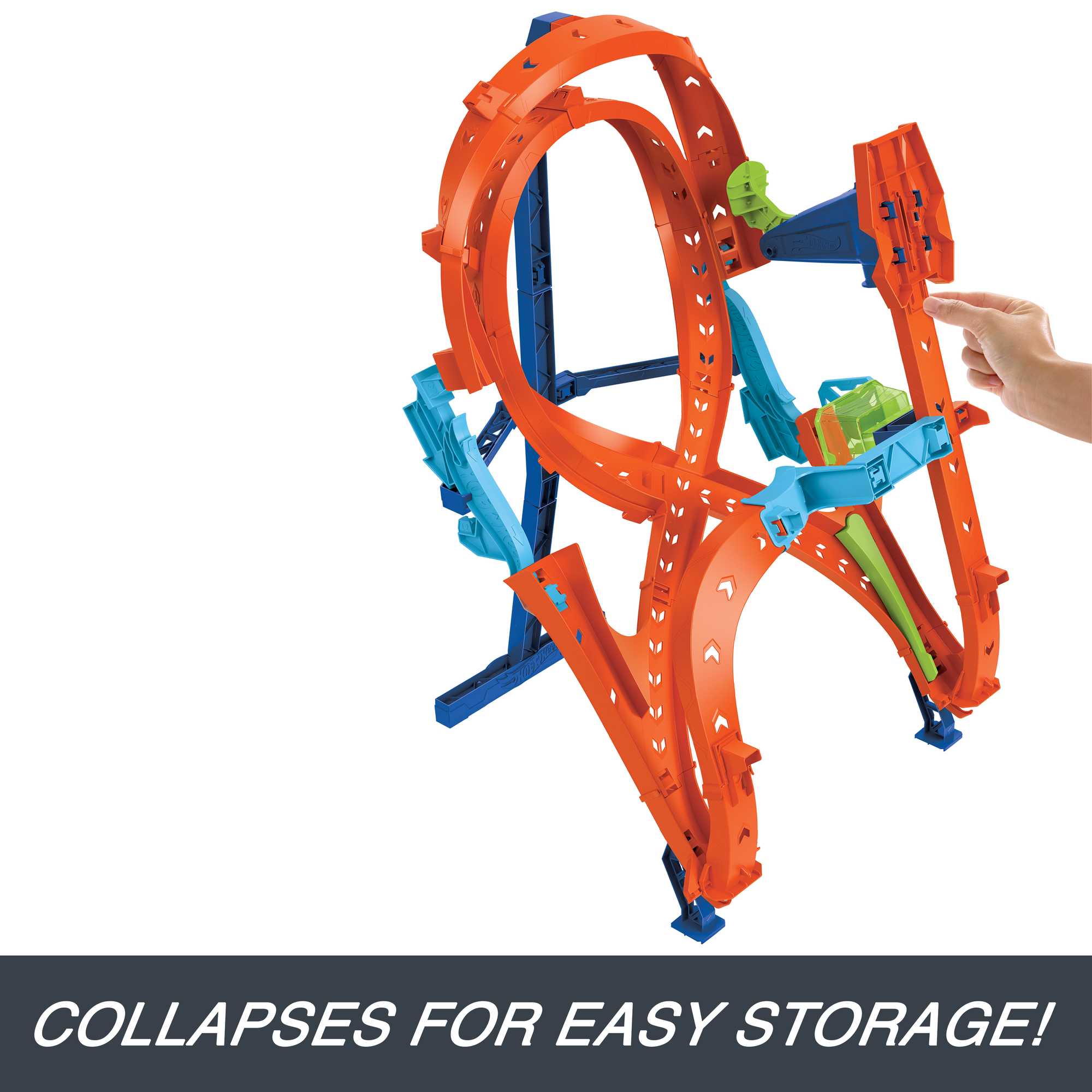 Hot Wheels Track Set With 1 Hot Wheels Car, Figure-8 Track Set - Image 5