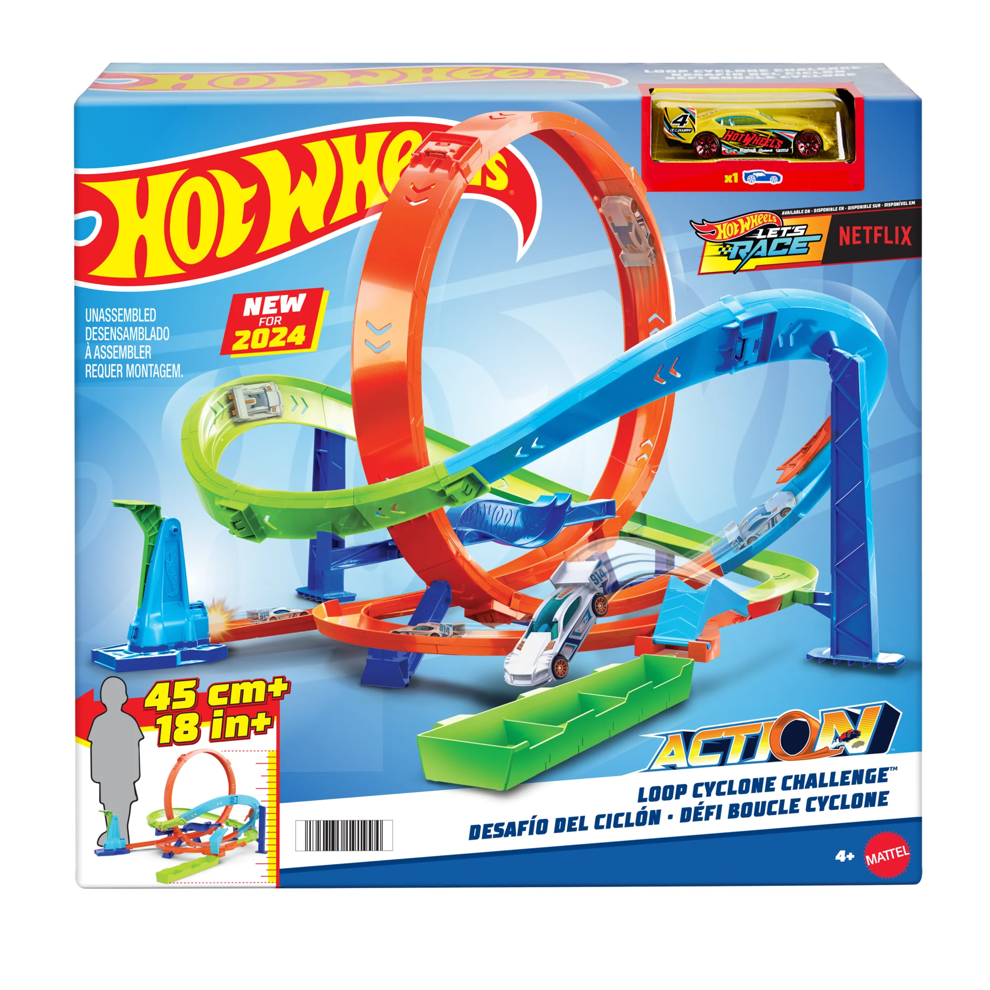 Hot Wheels  Action  Défi Boucle Cyclone, Véhicule à L’Échelle1:64 - Image 6