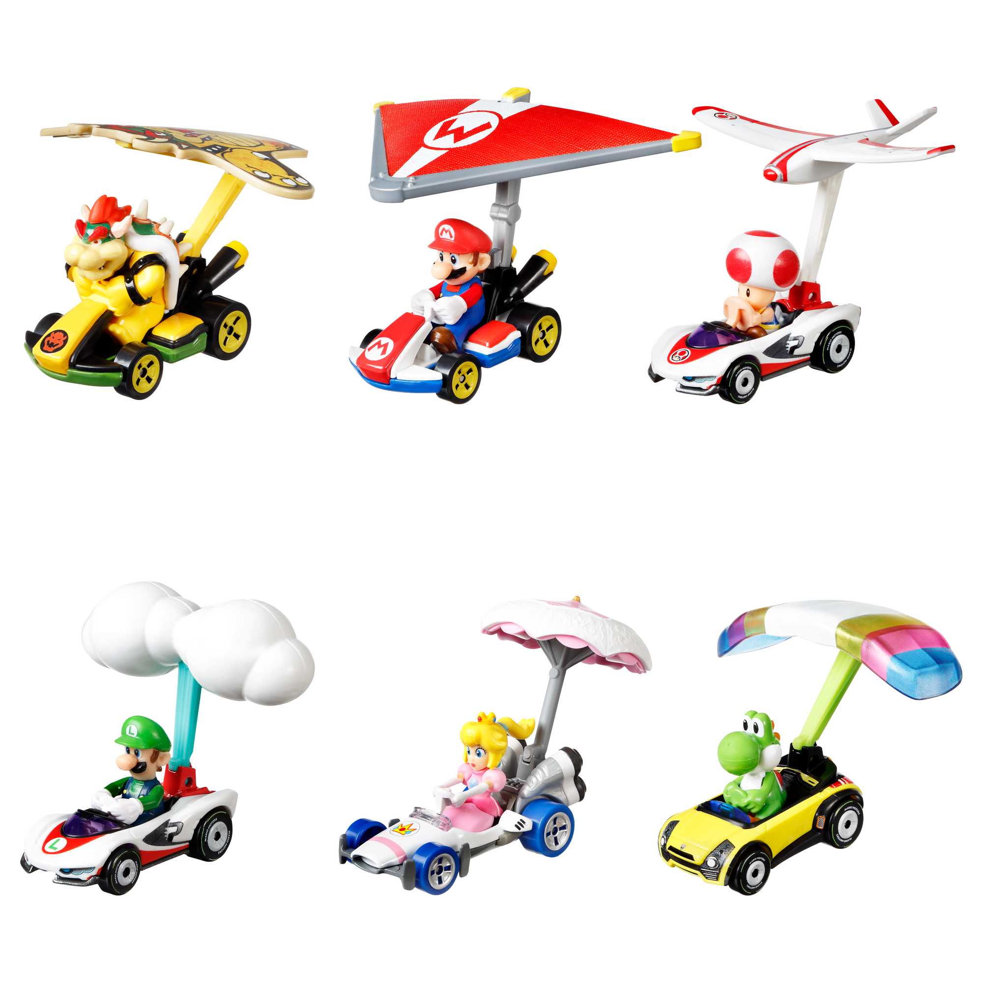 Hot Wheels Mario Kart Toad P-Wing And Plane Glider - Image 5