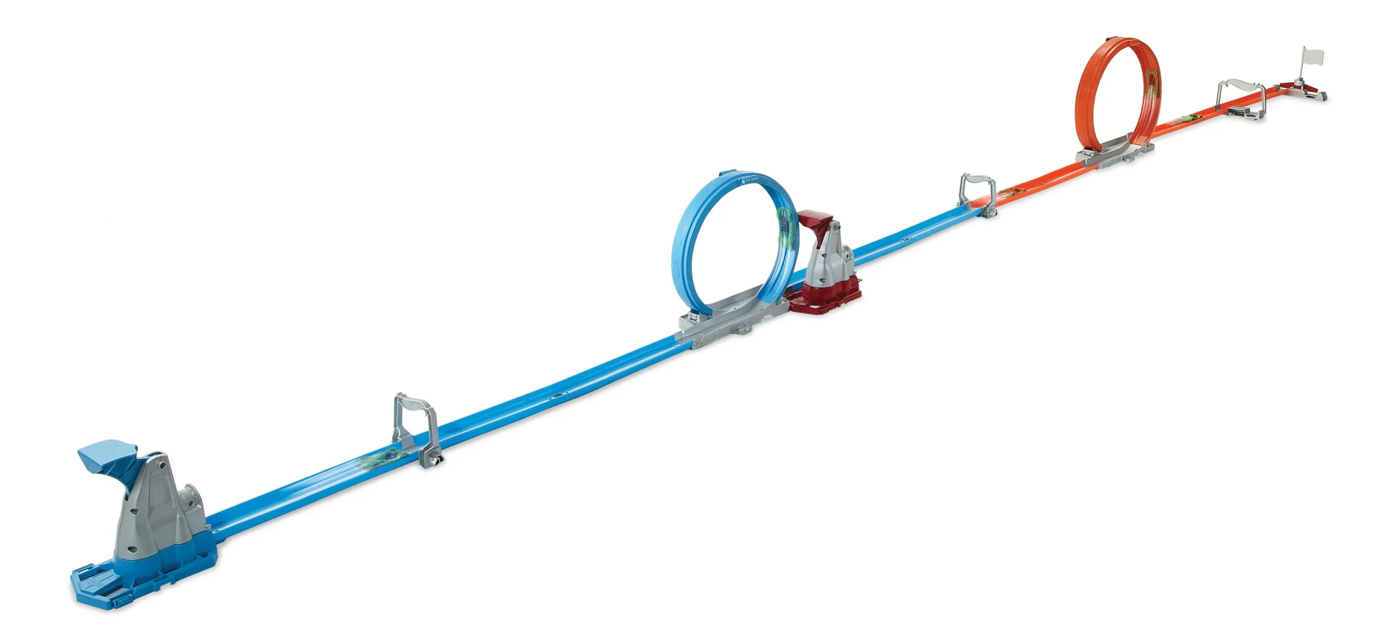 Piste Double Boucle en Folie Hot Wheels et 2Véhicules à L’Échelle 1:64, 5 à 10Ans - Image 4