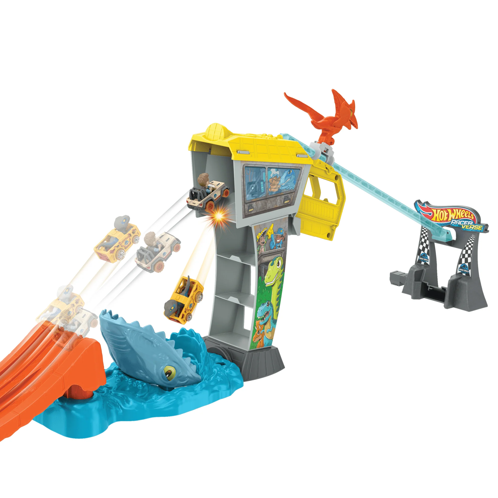 Hot Wheels  Racerverse  Jurassic World  La Course de Blue Le Raptor - Image 4