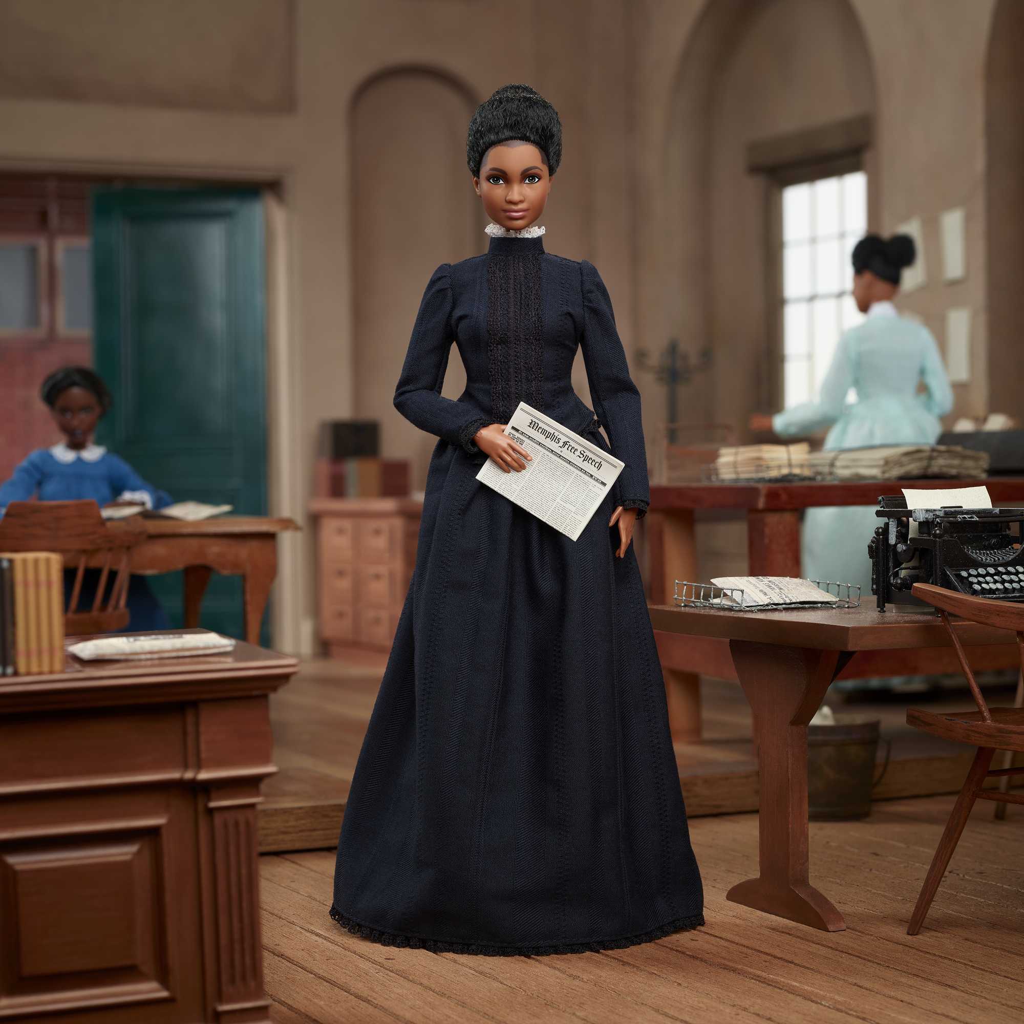 Barbie Inspiring Women Ida B. Wells Collectible Doll With Newspaper Accessory - Image 2