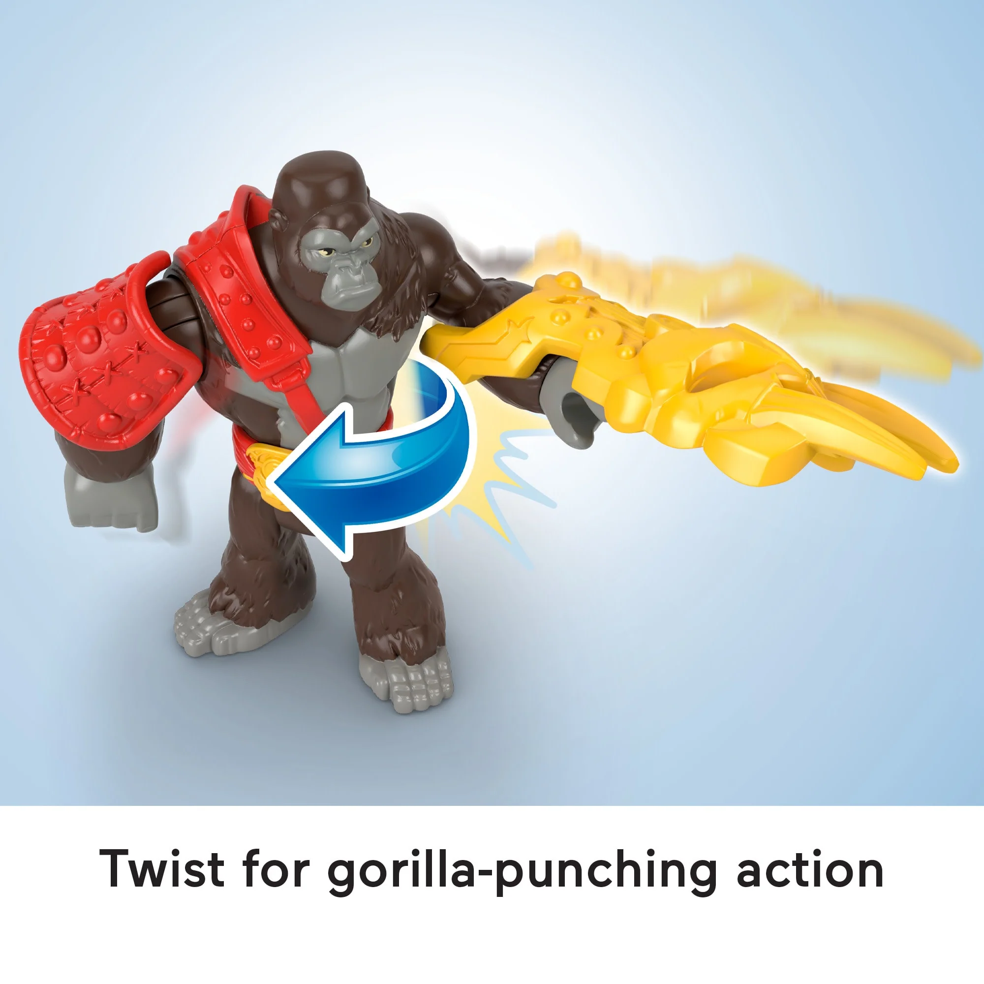 Imaginext Boss Level Gorilla vs Monkey Army Action Figure Set With Accessories, 9-Pack - Image 4