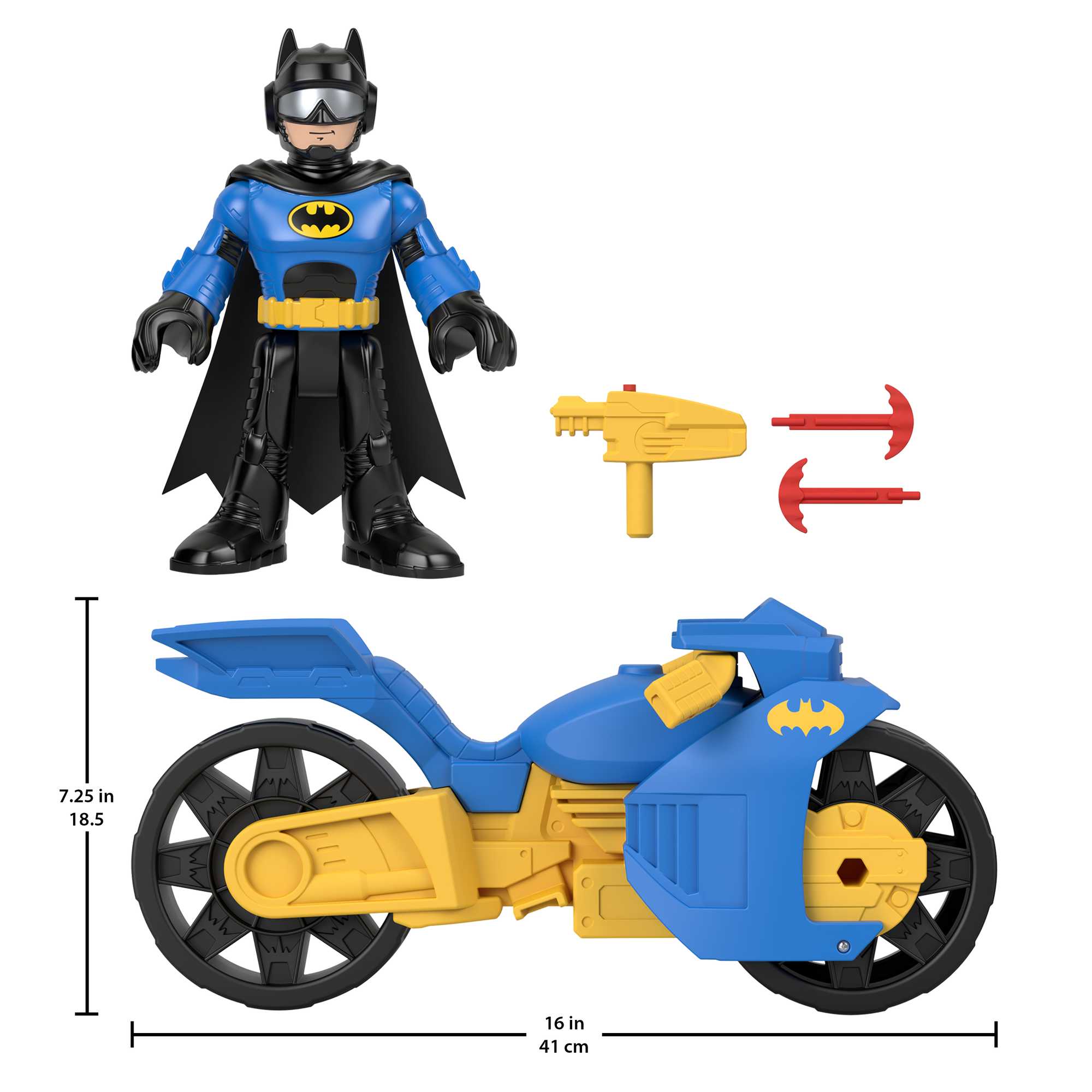Imaginext DC Super Friends Batman Toys, XL Batcycle And Batman Figure, 10-Inches - Image 5