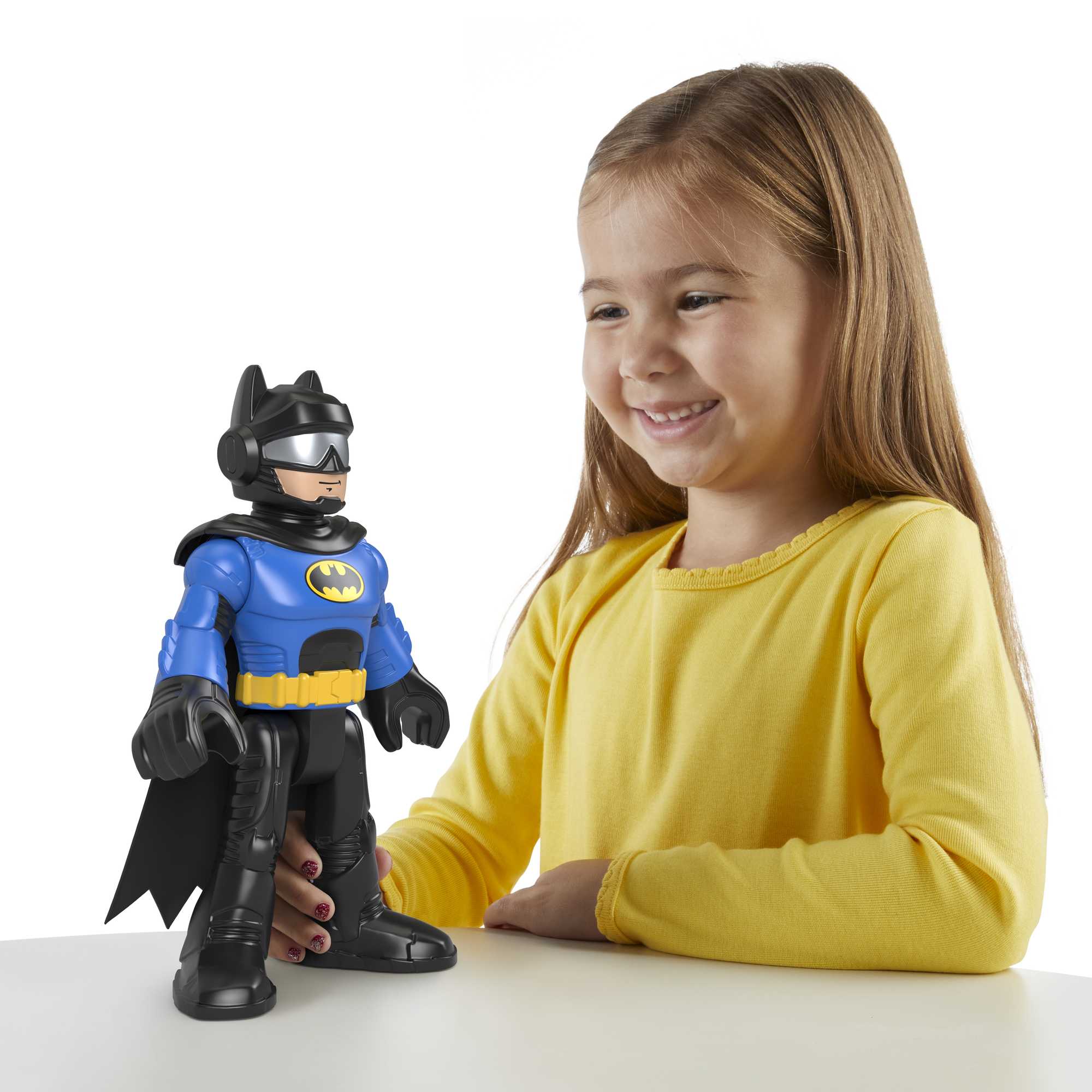 Imaginext DC Super Friends Batman Figure, 10-inch Poseable Preschool Toy, Biker Blue - Image 4