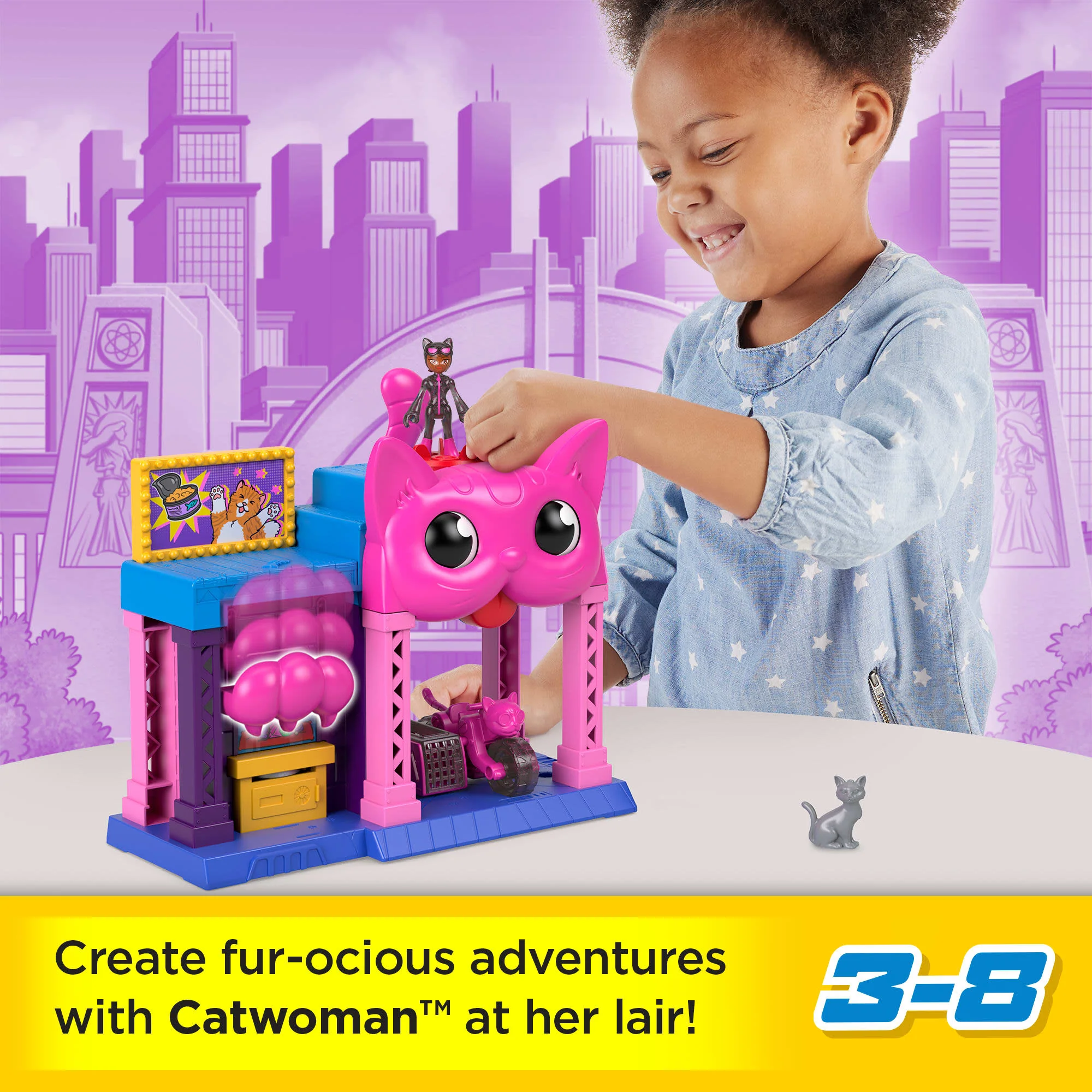 Imaginext DC Super Friends Catwoman Playhouse Playset With Figure & Accessories For Kids - Image 2