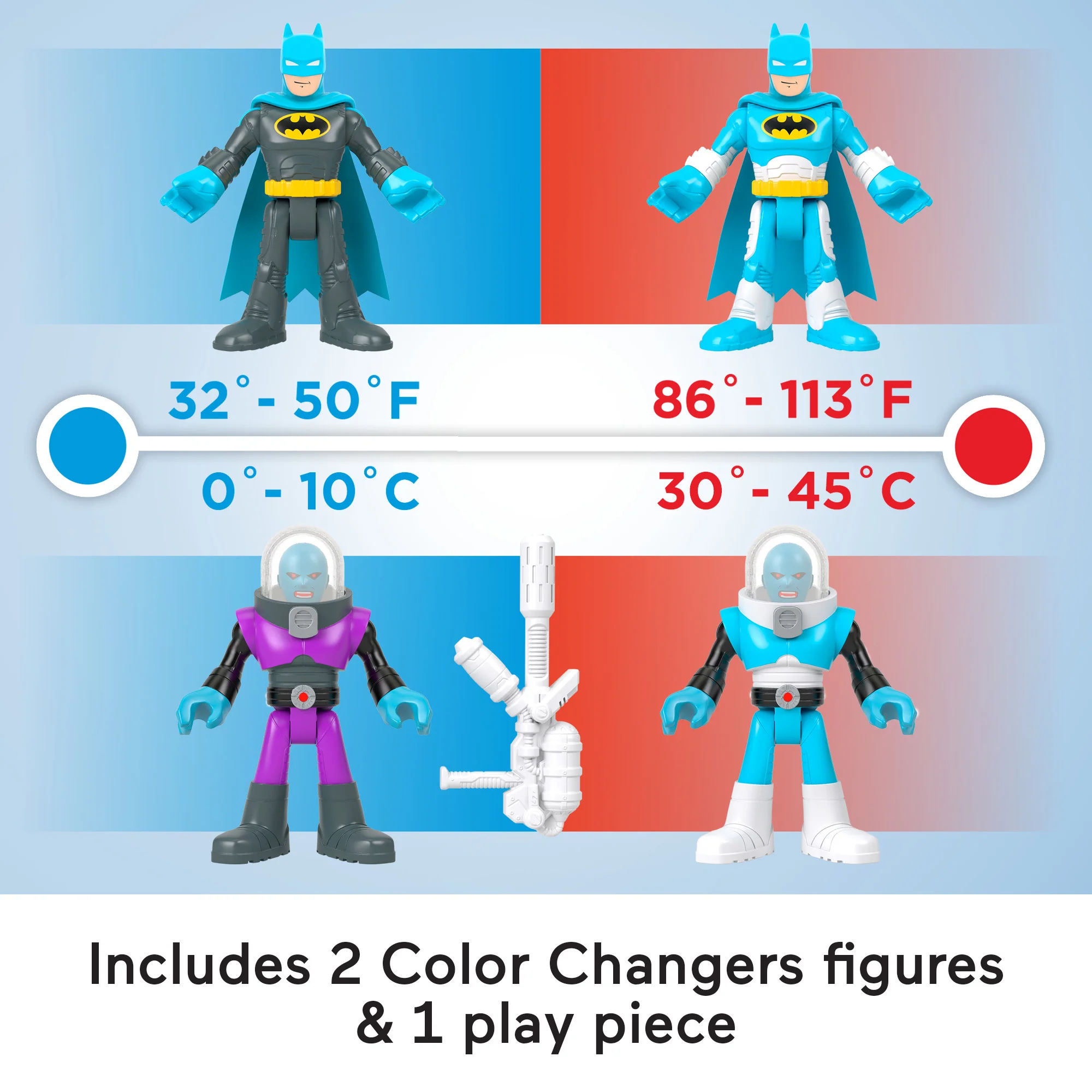 Imaginext DC Super Friends Batman Figure Set With Mr. Freeze And Color-Changing Action - Image 4