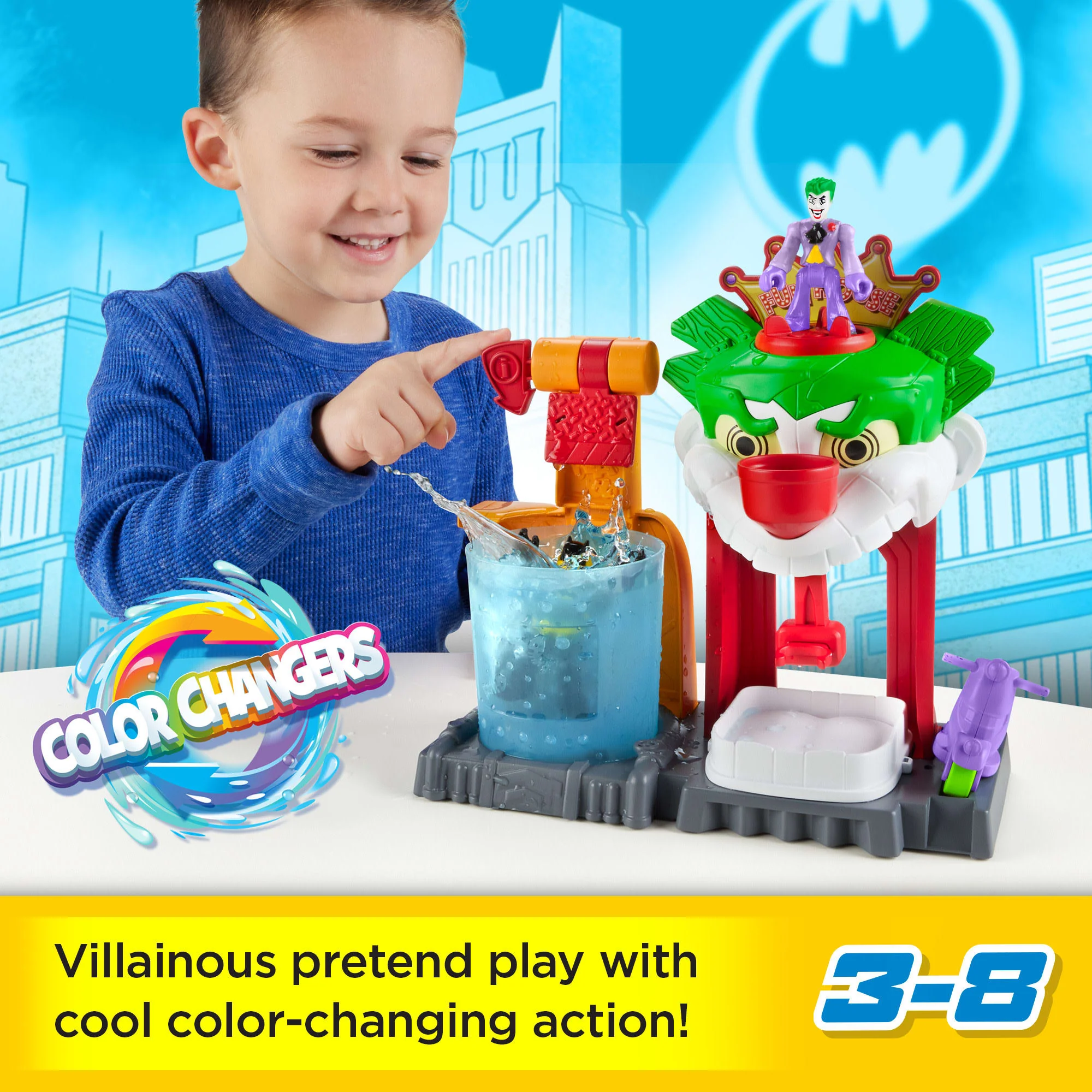 Imaginext DC Super Friends Batman Playset With Color Changing Action, the Joker Funhouse - Image 2