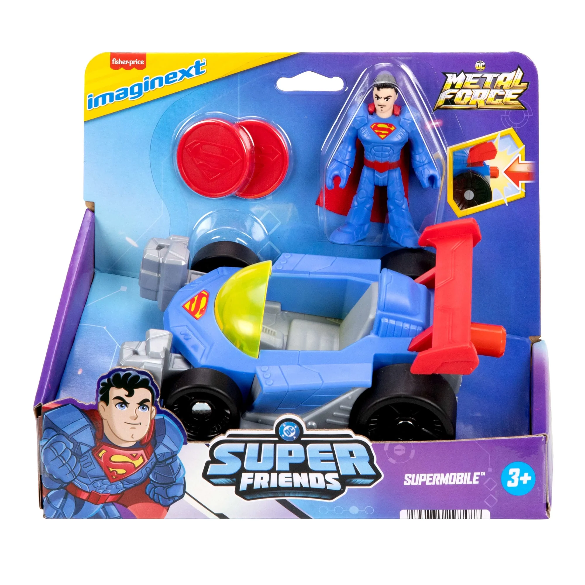 Imaginext DC Super Friends Figura de Ação Superman e Veículo - Image 6