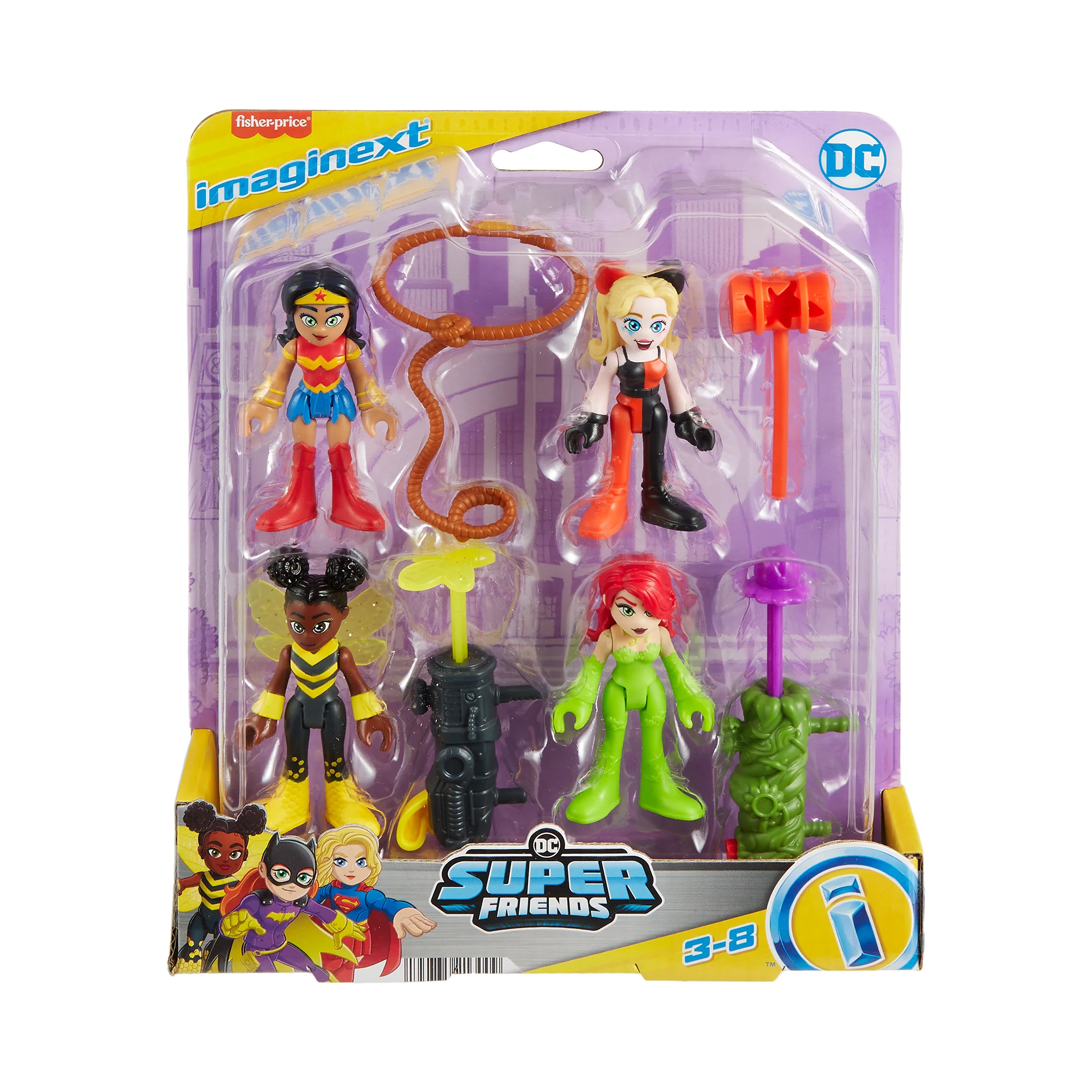 Imaginext DC Super Friends Rivals Pack 8-Piece Figures & Accessories Set, Preschool Toys - Image 6