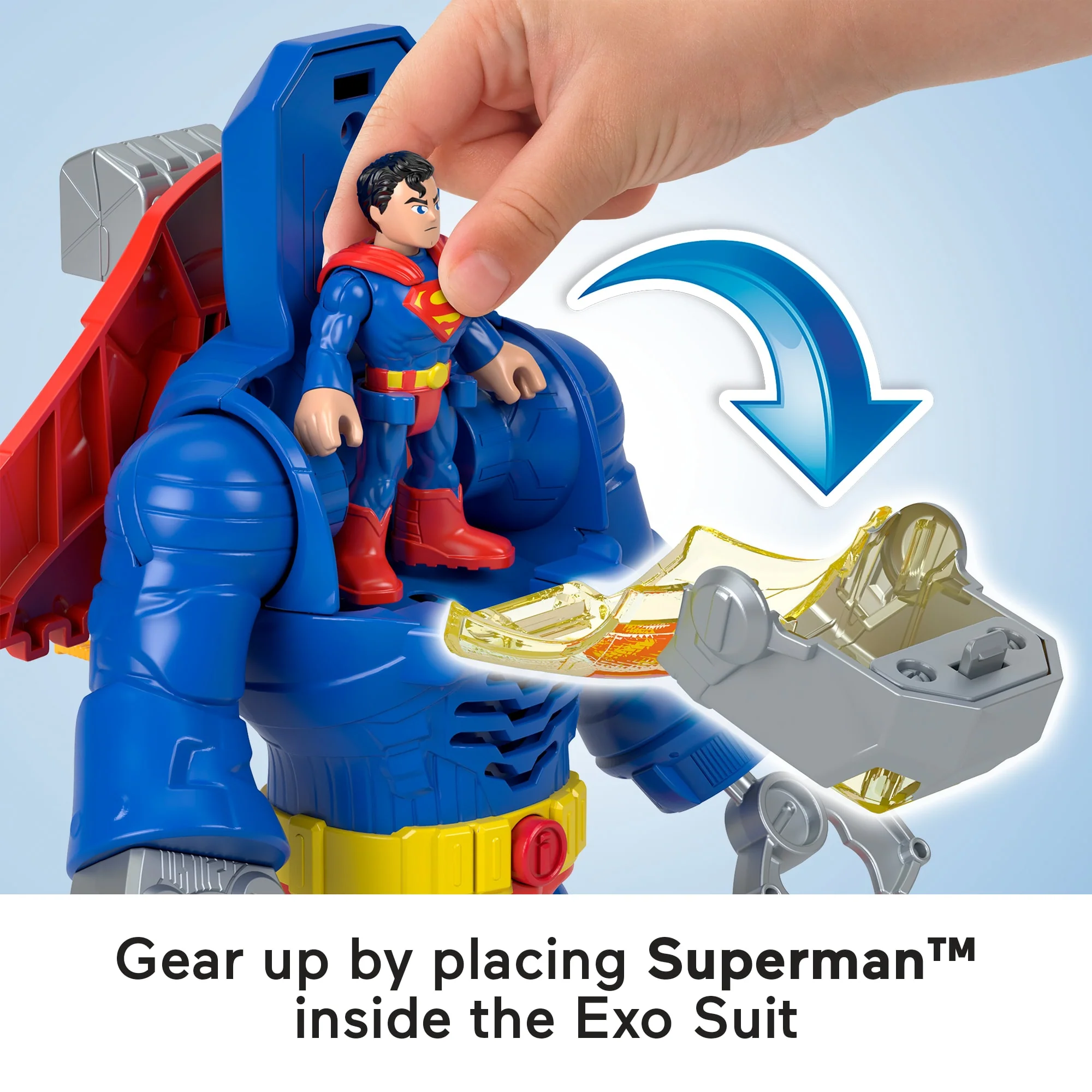 Imaginext DC Super Friends Superman Insider & Exo Suit Robot With Lights & Sounds, 6 Pieces - Image 3
