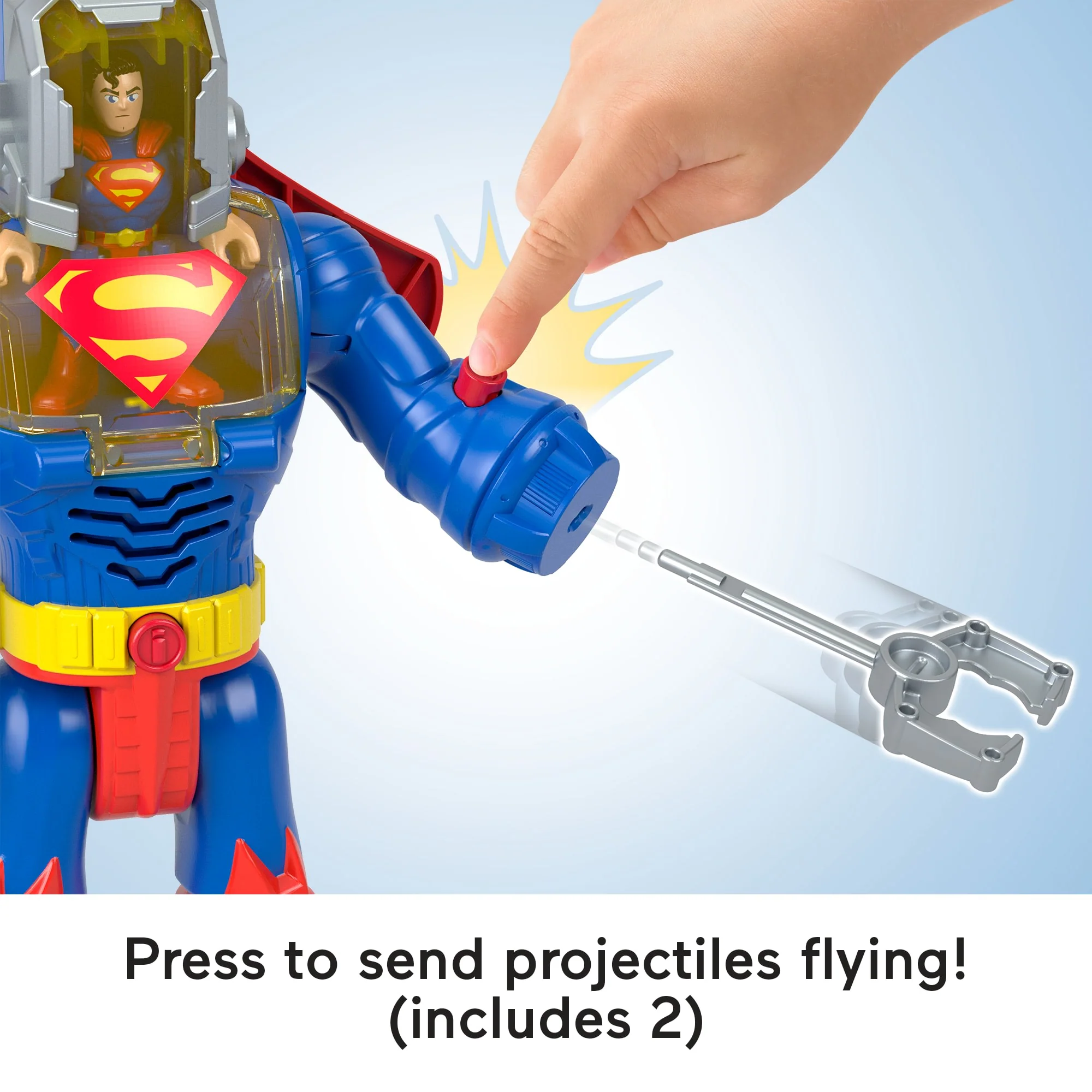 Imaginext DC Super Friends Superman Insider & Exo Suit Robot With Lights & Sounds, 6 Pieces - Image 4