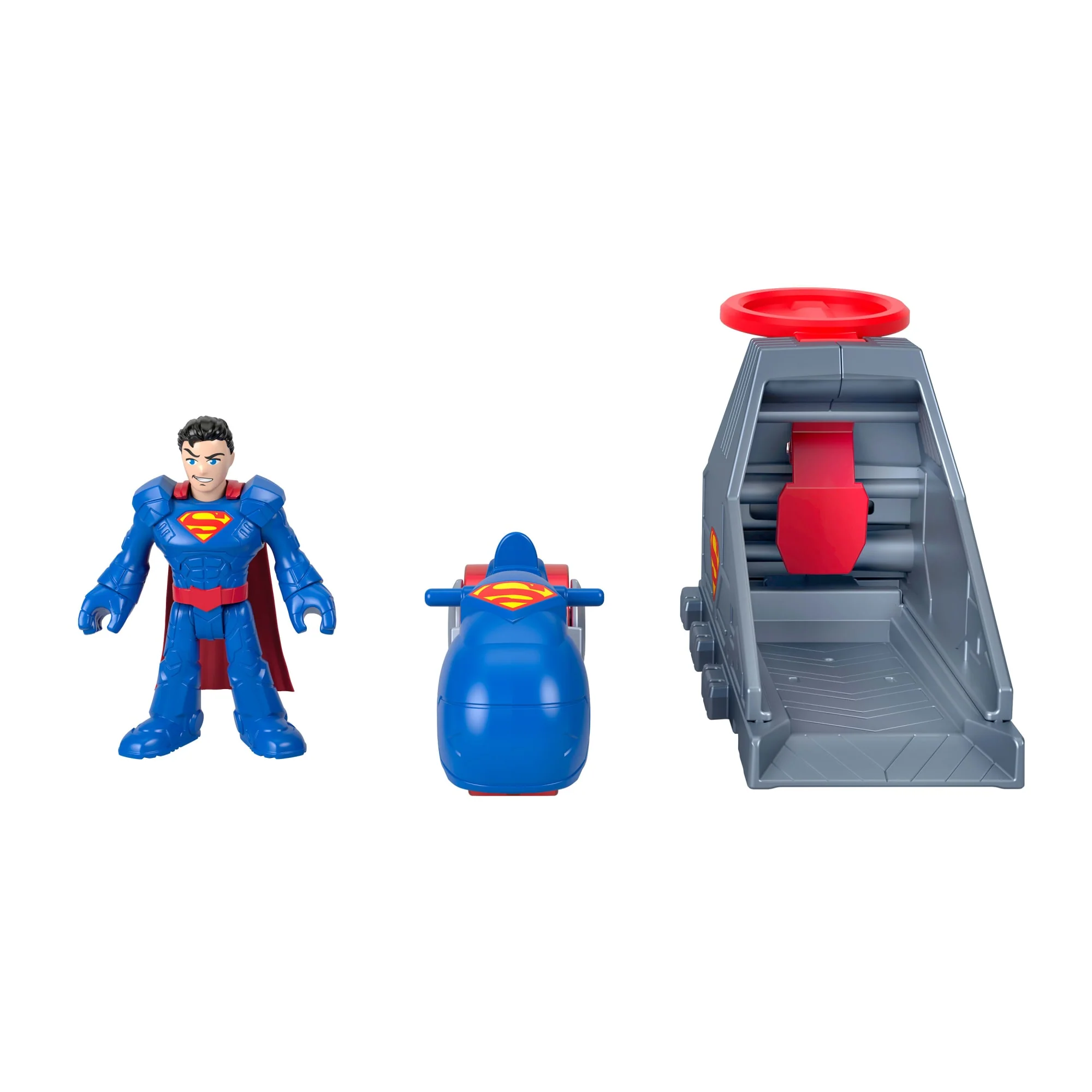 Imaginext DC Super Friends Launcher Set With 3-Inch Superman Action Figure, Toy Vehicle & Housing Unit - Image 5