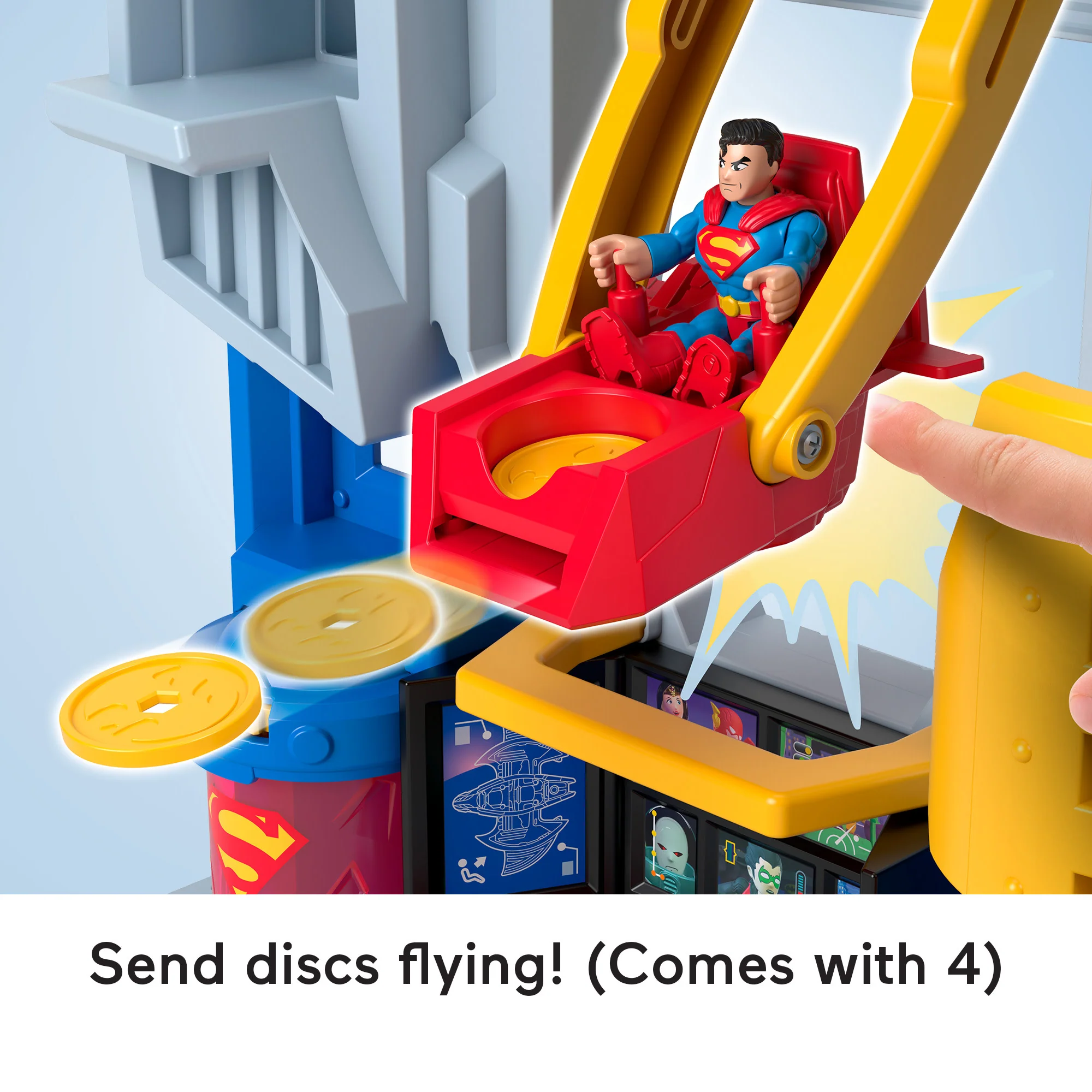 Imaginext DC Super Friends Ultimate Headquarters Playset With Batman Figure, 10 Piece Preschool Toy - Image 5